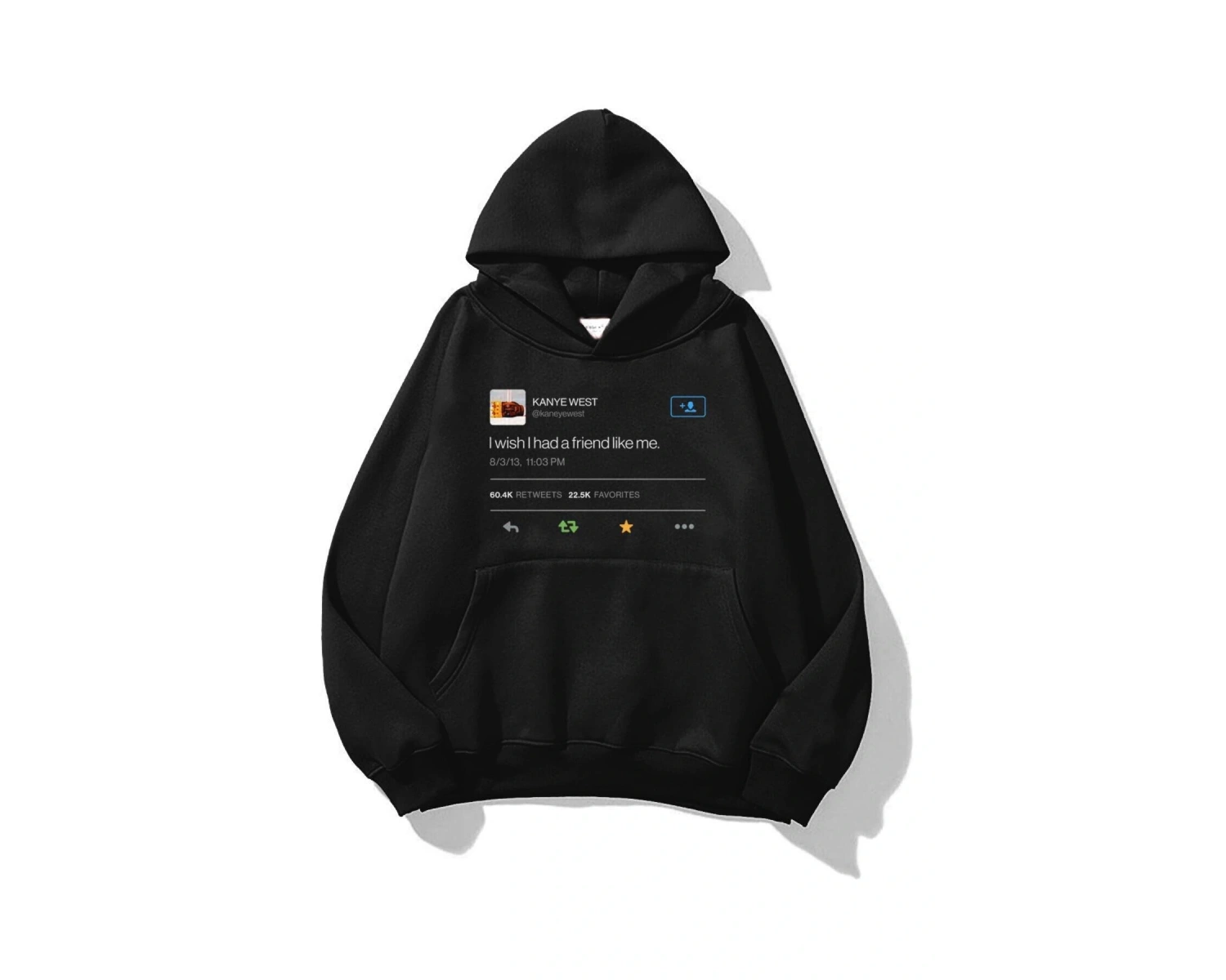 Unisex Kanye Tweet Sweatshirt Siyah