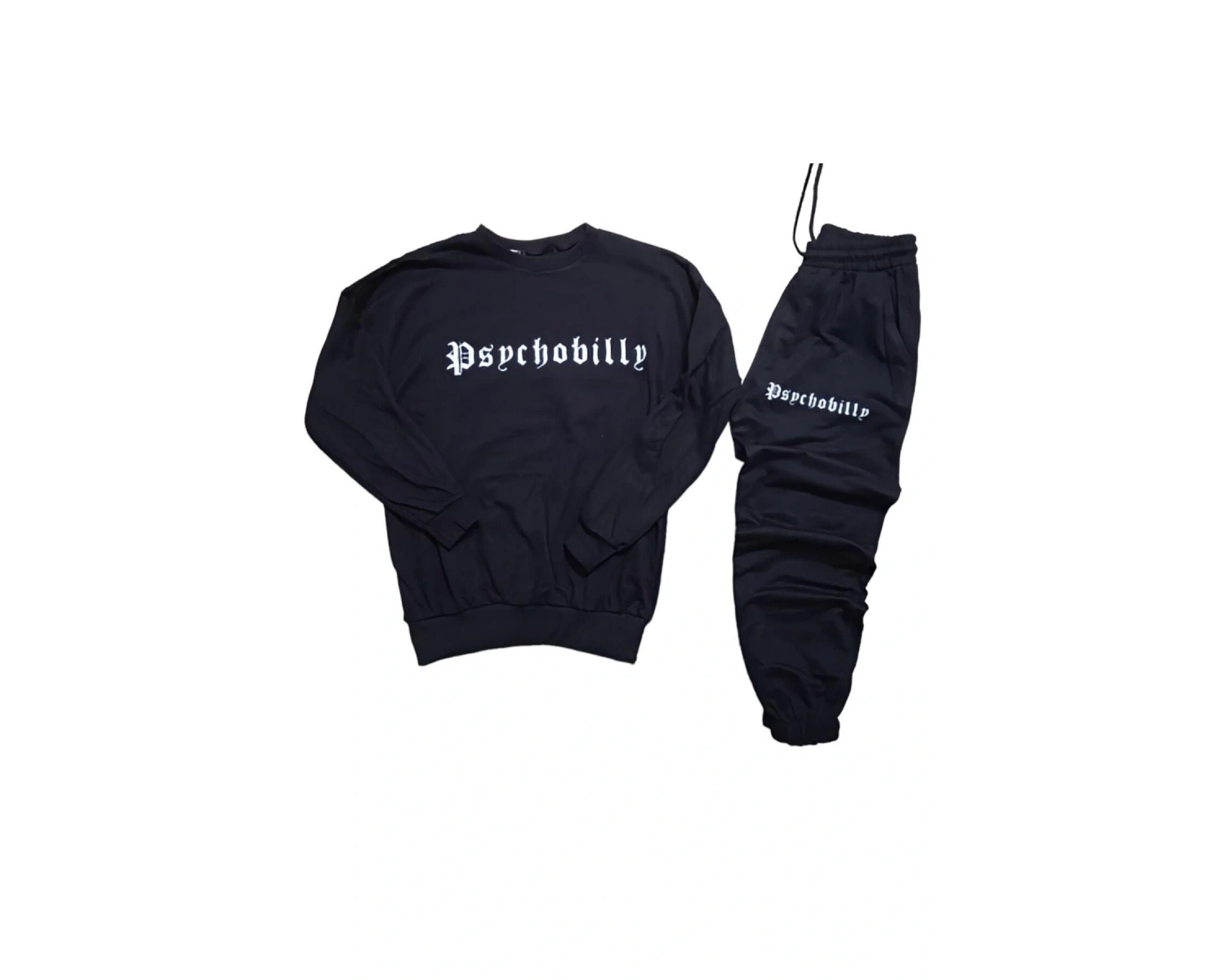 Unisex Kapüşonlu Siyah Sweatshirt ve Siyah Eşofman Altı 2li Set Alt Üst Takım ac