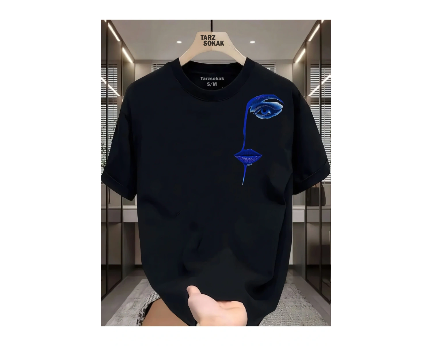 UNİSEX Kod 14 Eyelash Desen T-shirt