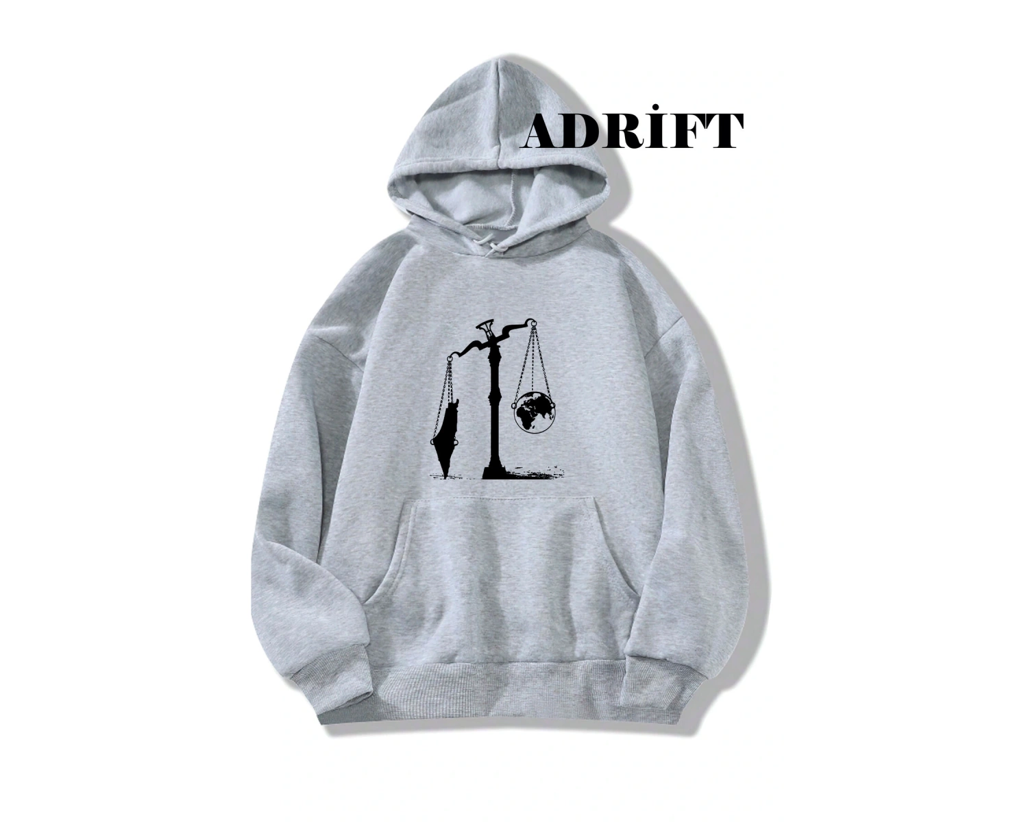 Unisex Kudüs Çığlık Sweatshirt Hoodie Kapşonlu Beyaz