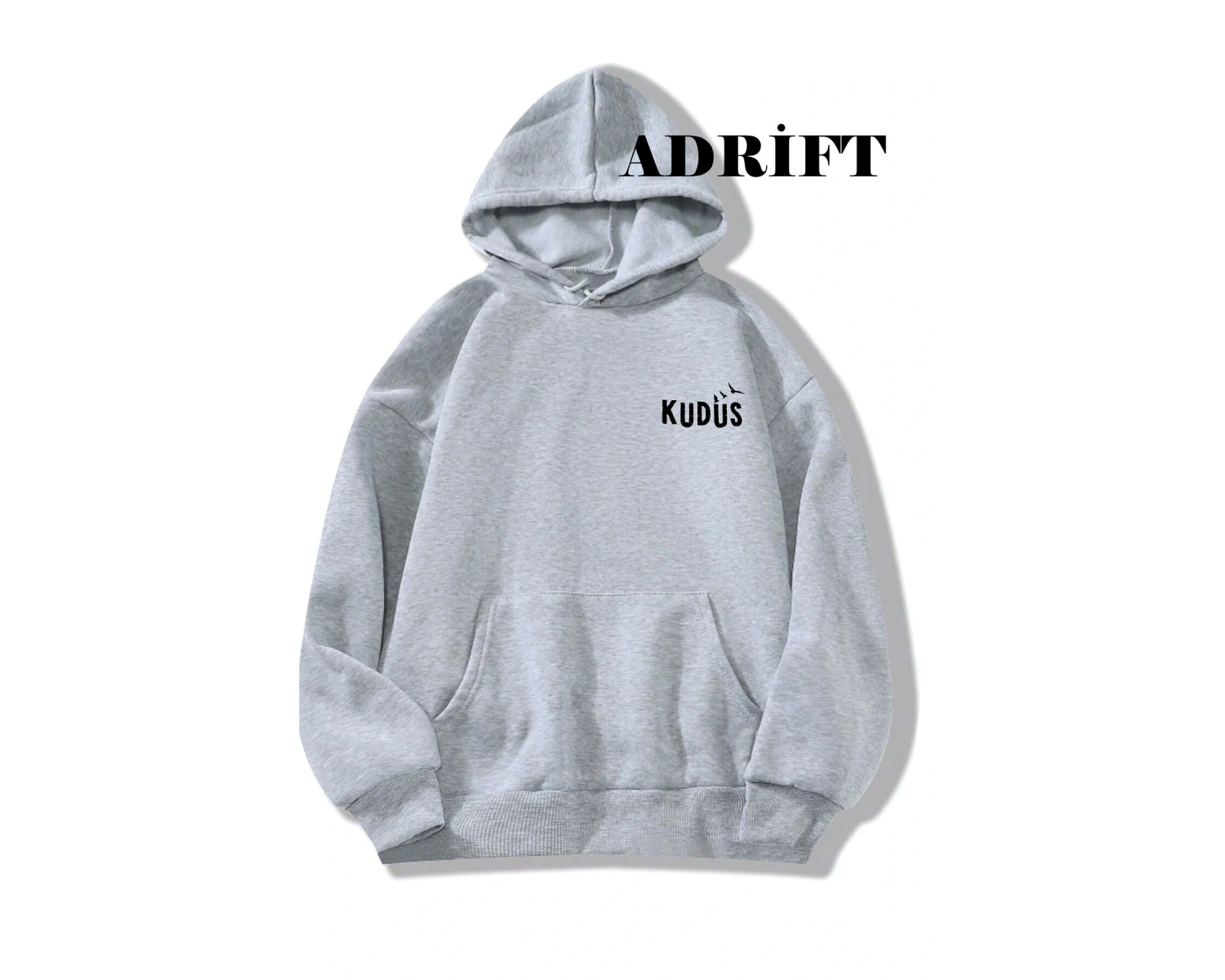 Unisex KudüsSweatshirt Hoodie Kapşonlu Beyaz