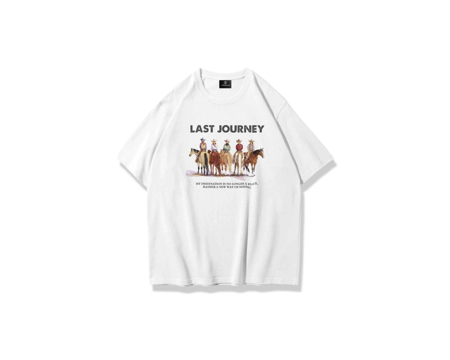 Unisex Last Journey Tshirt Beyaz