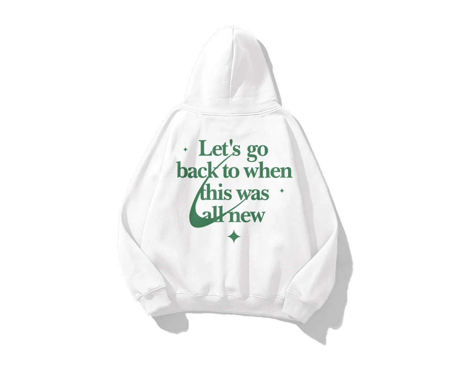 Unisex Lets Go Back Sweatshirt Hoodie Beyaz