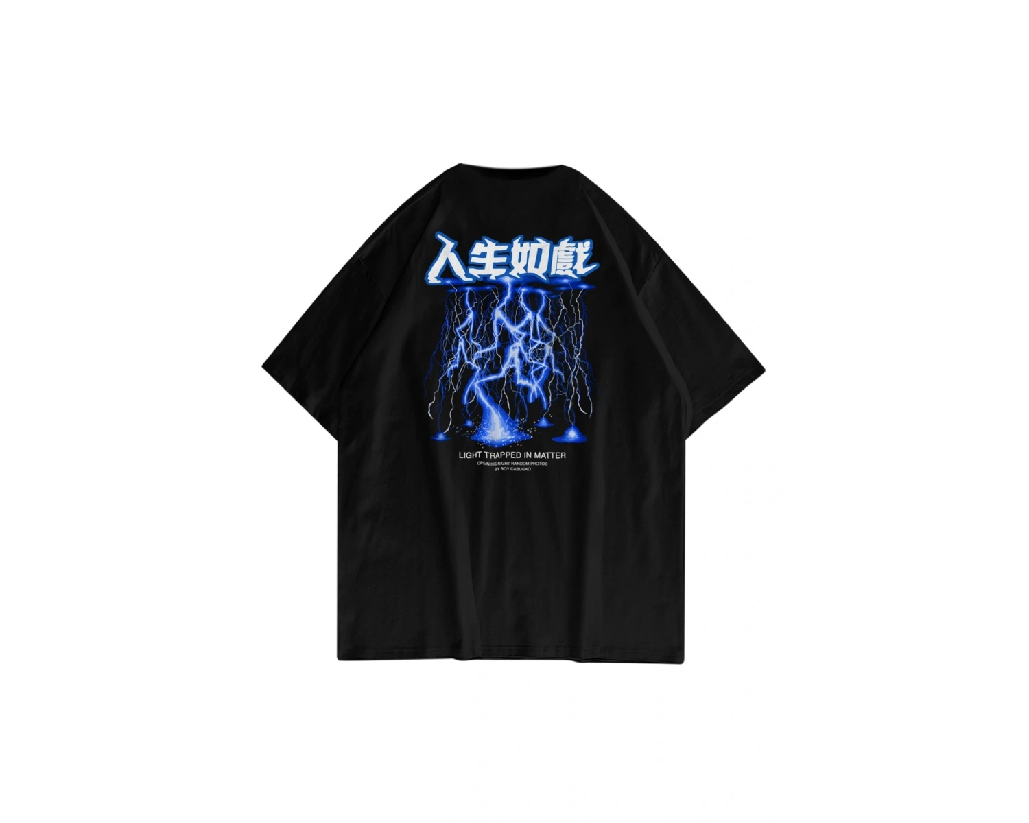 Unisex Light Trapped In Matter Siyah Tshirt