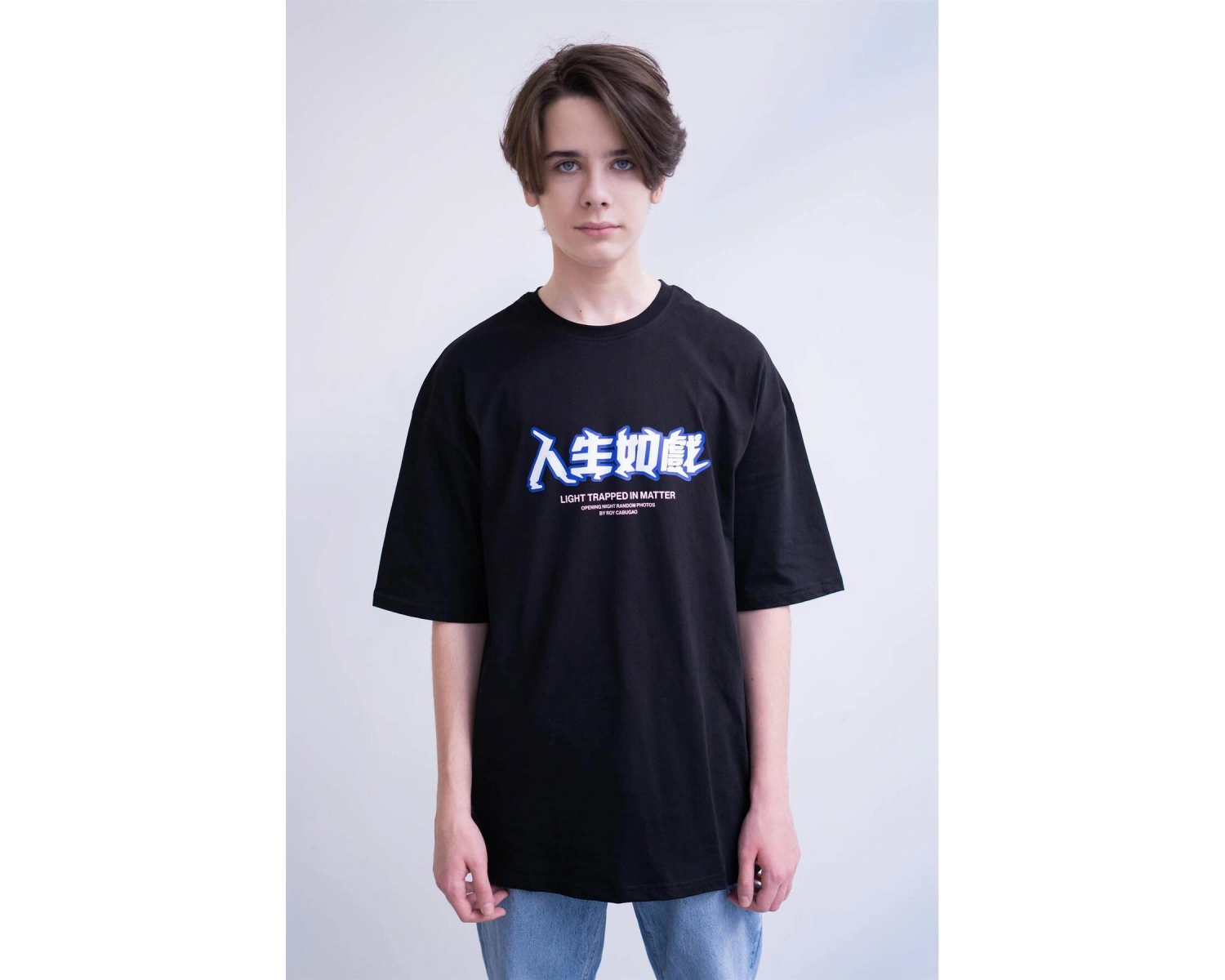 Unisex Light Trapped In Matter Siyah Tshirt