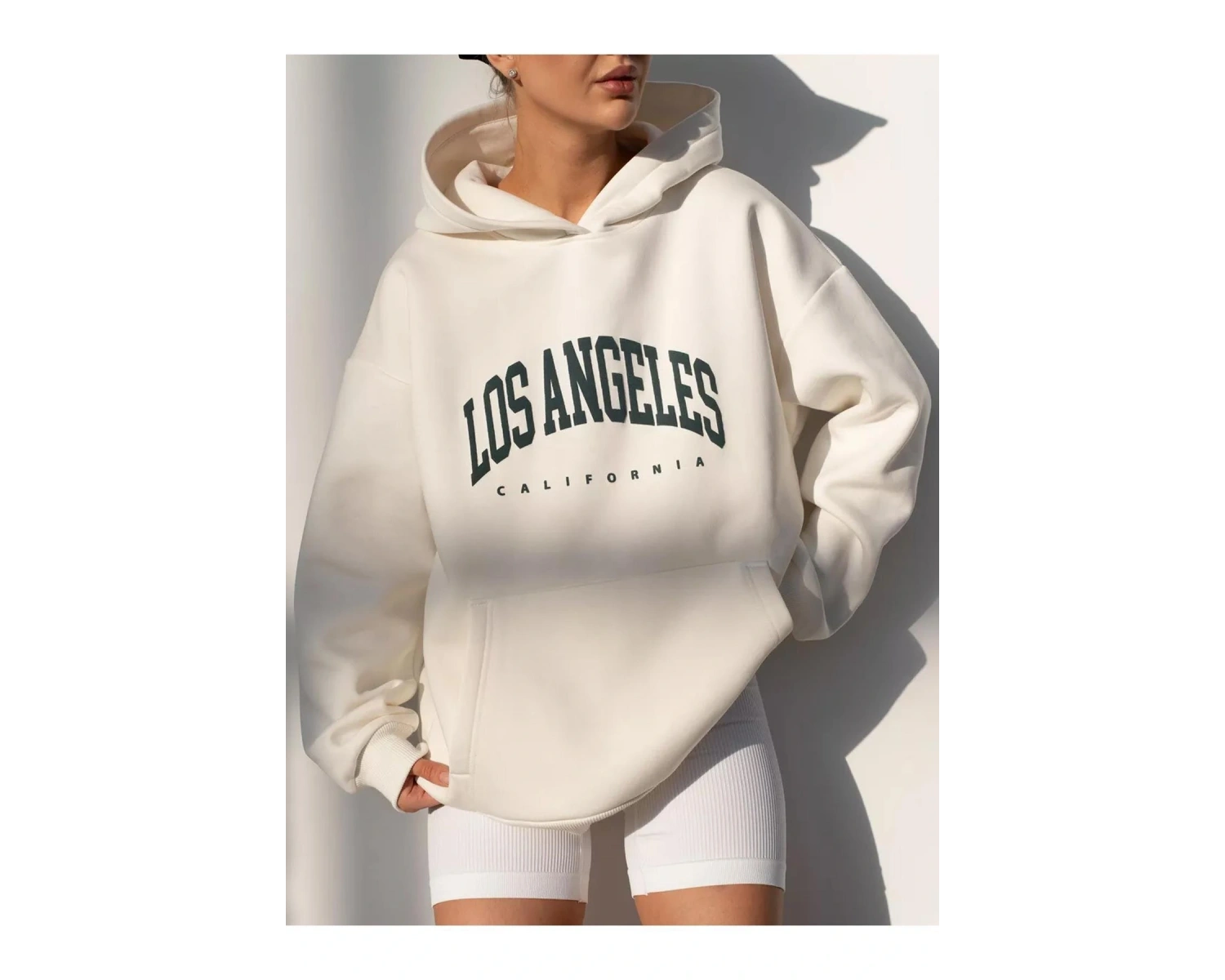 Unisex Los Angeles Sweatshirt Beyaz
