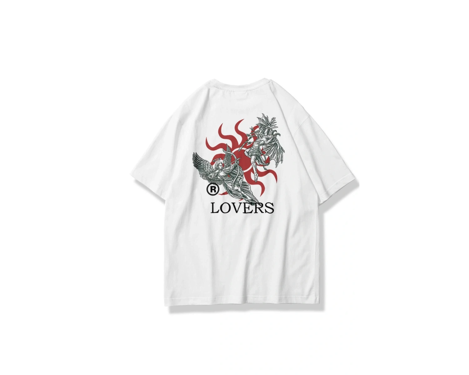 Unisex Lovers Tshirt Beyaz