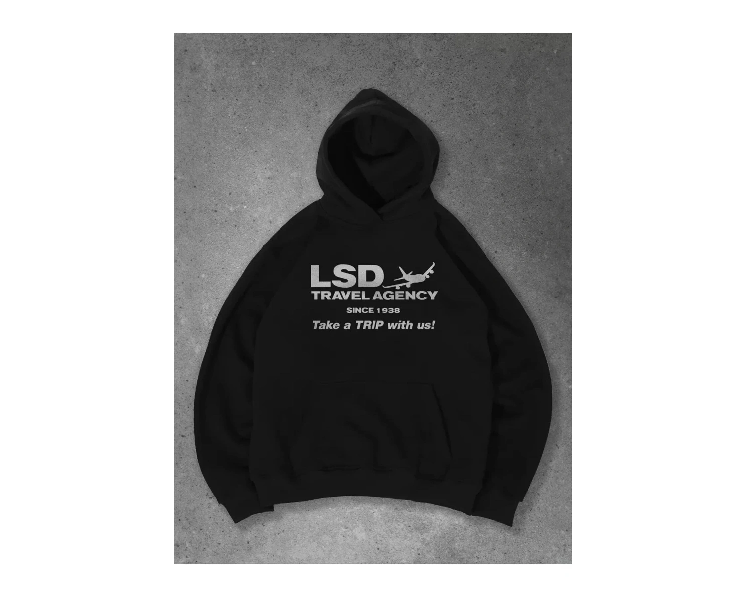 Unisex LSD Travel Agency Sweatshirt Siyah