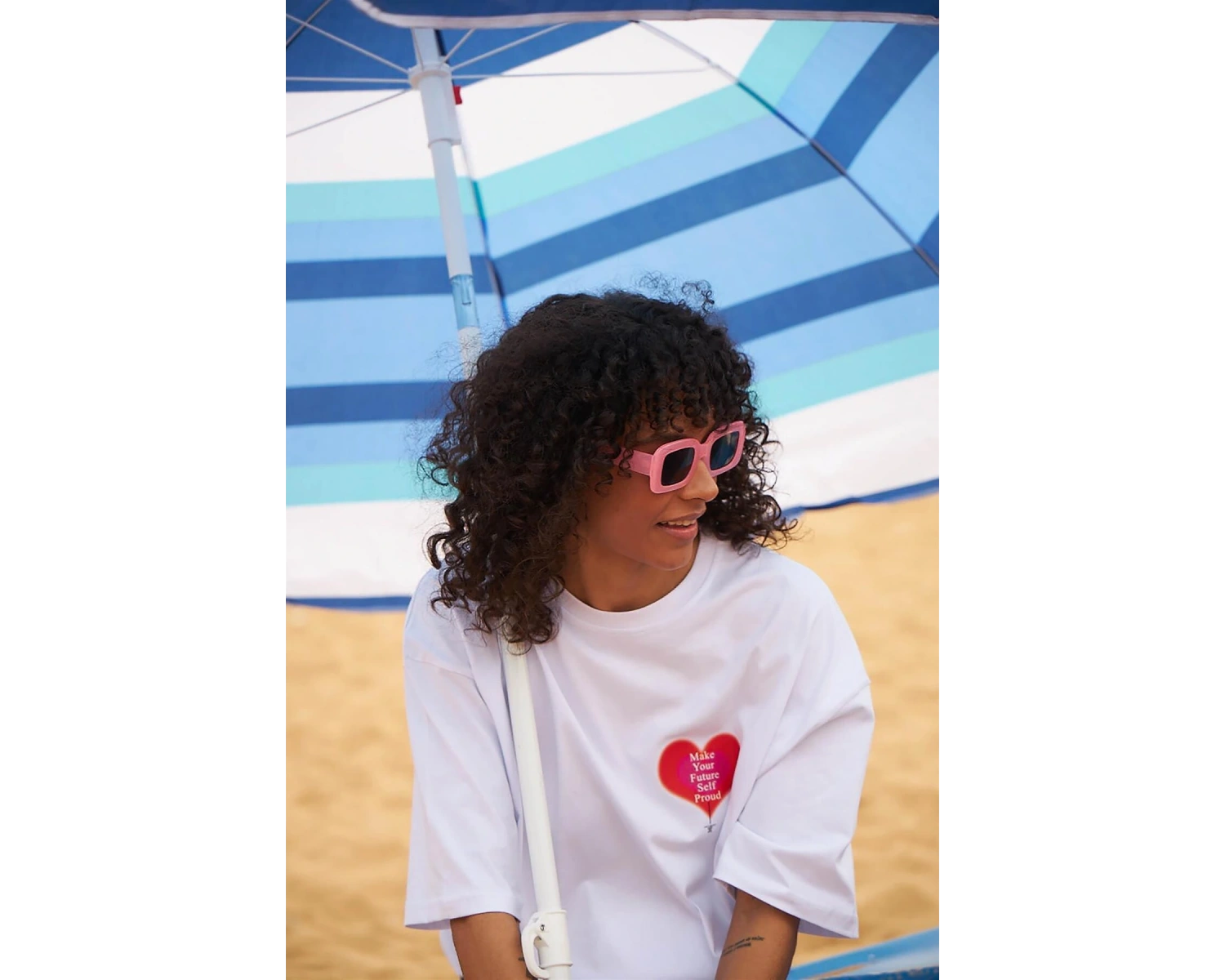 Unisex Make Your Future Tshirt Beyaz