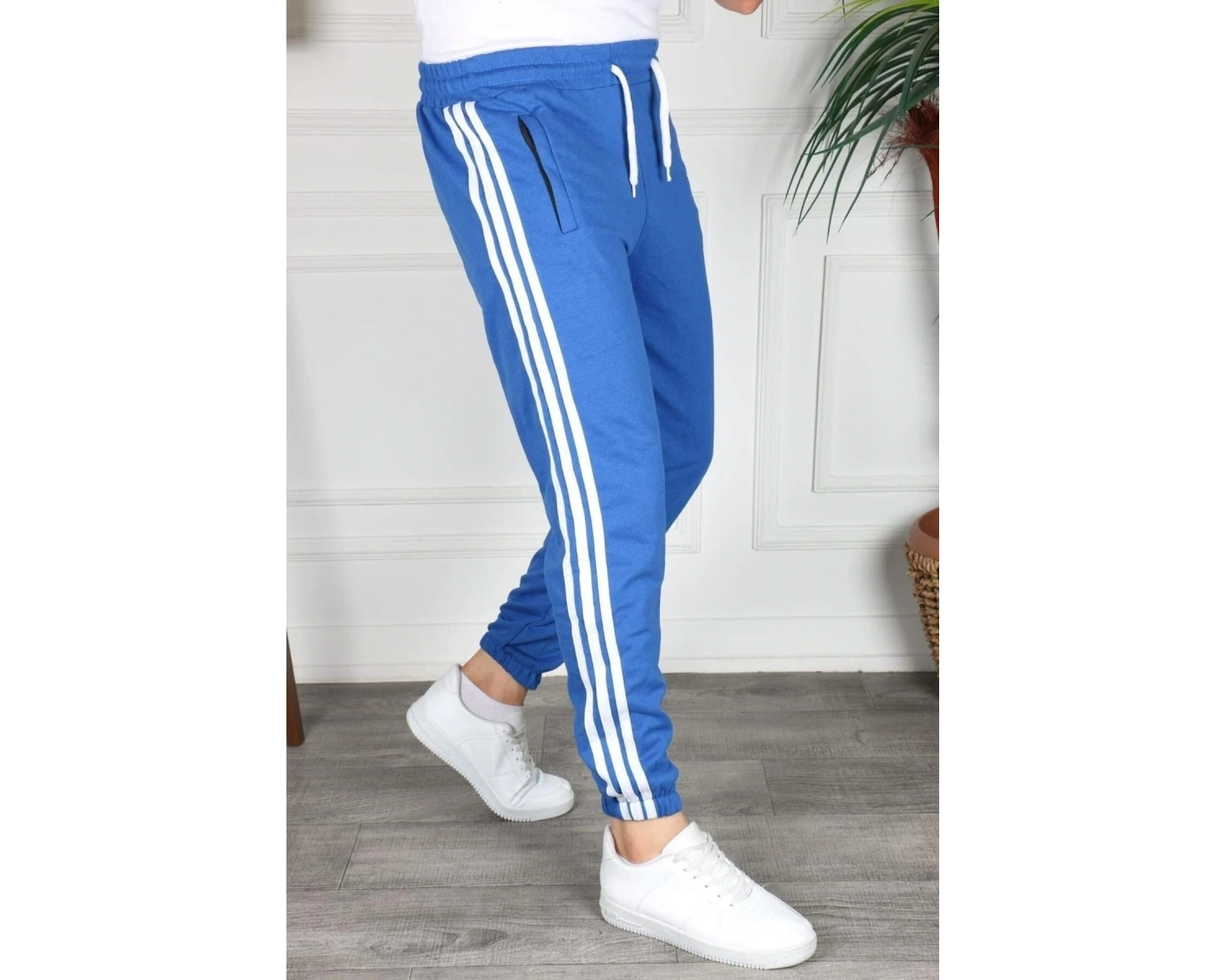 Unısex Mavi Renk Eşofman Altı