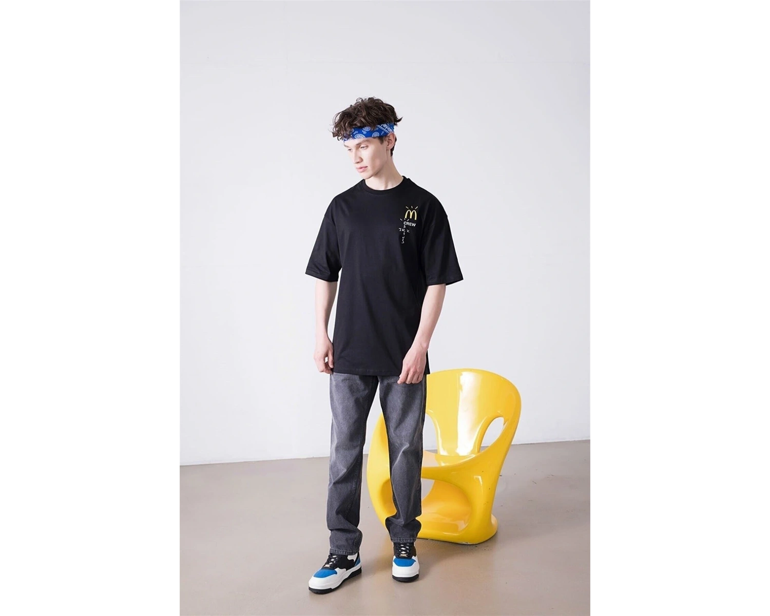 Unisex Mc Crew Cactus Jack Siyah Tshirt