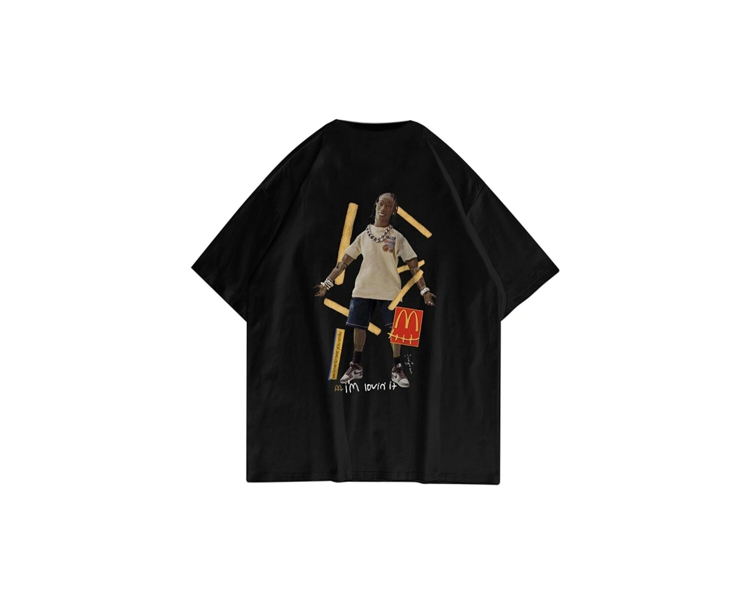 Unisex Mc Crew Cactus Jack Siyah Tshirt