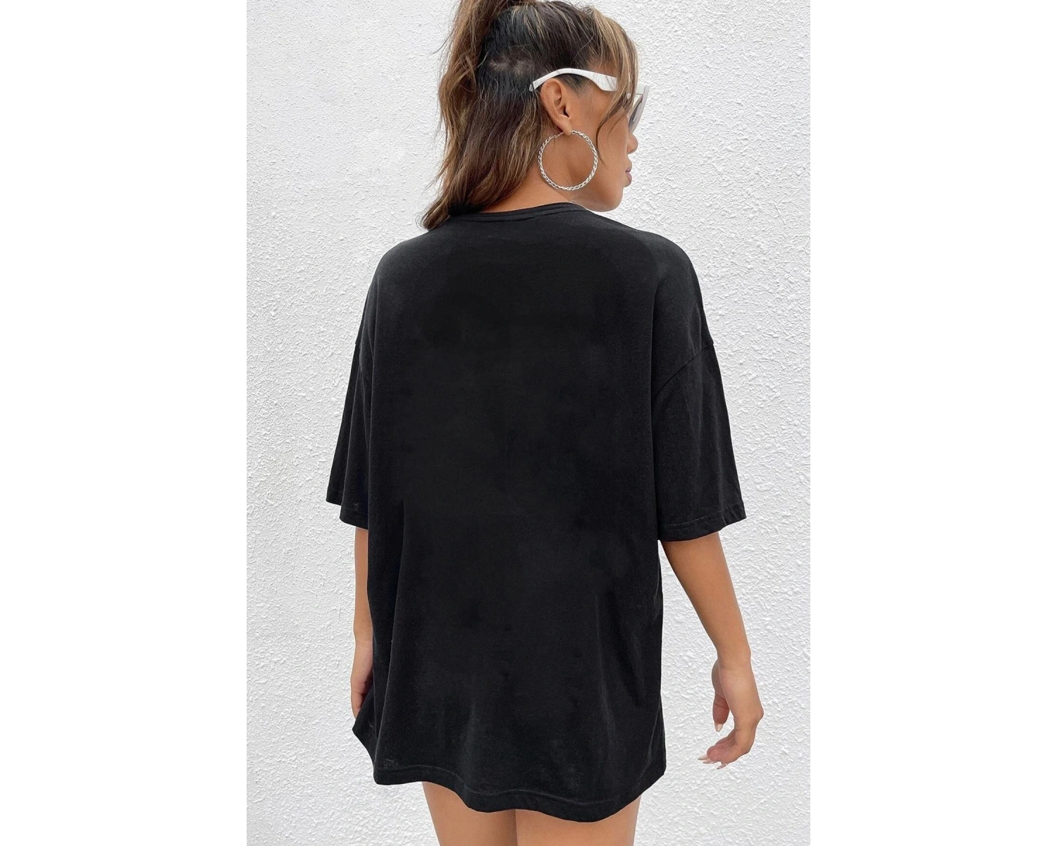 Unisex Minimal Line Drawing Baskılı T-shirt