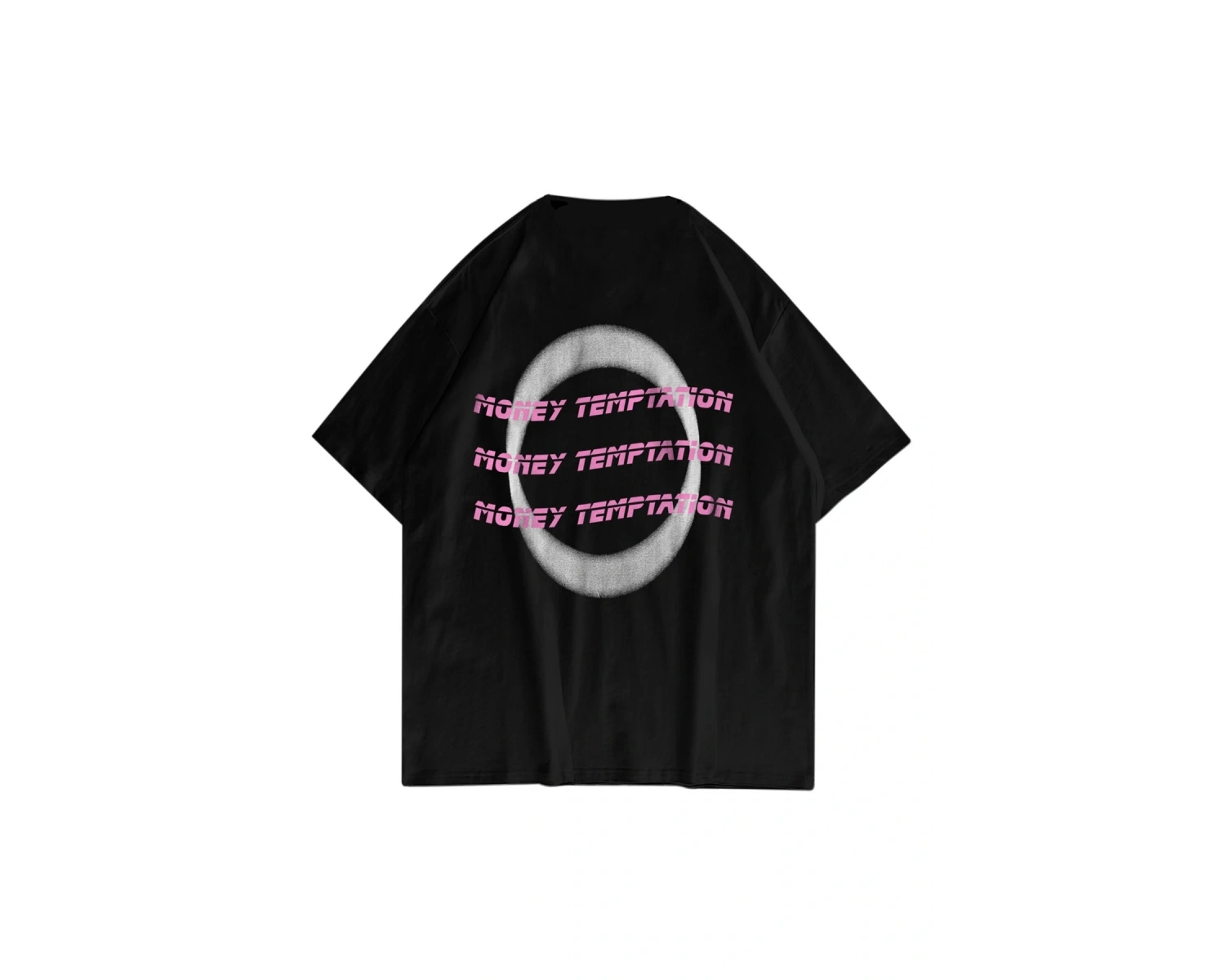 Unisex Money Temptation Siyah Tshirt