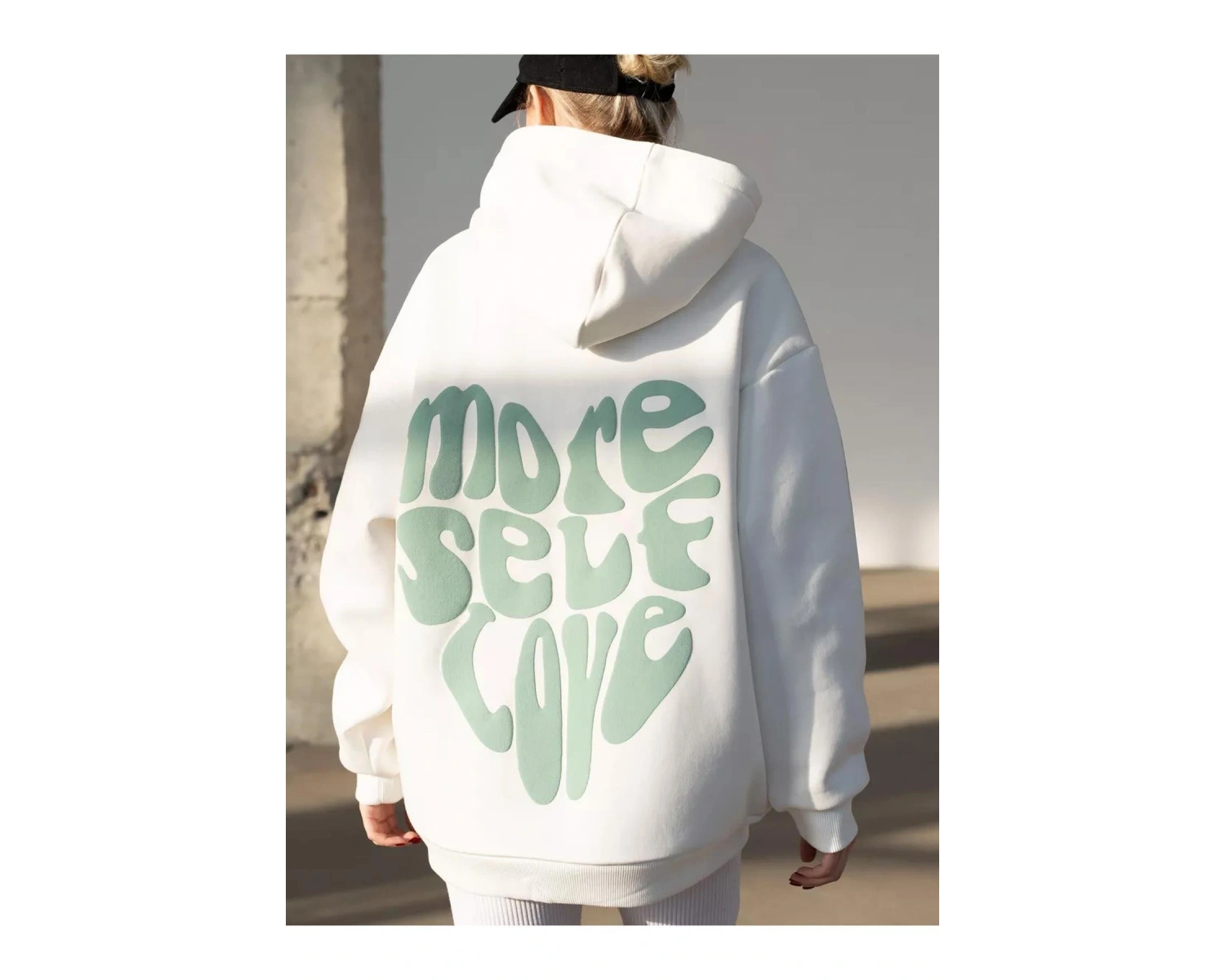 Unisex More Self Love Sweatshirt Beyaz