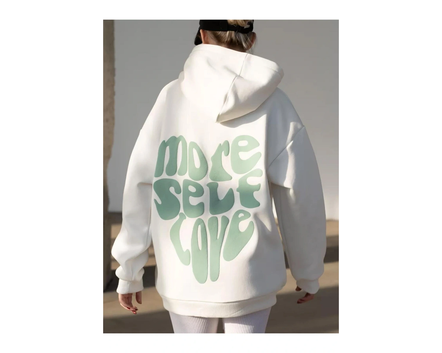 Unisex More Self Love Sweatshirt Beyaz