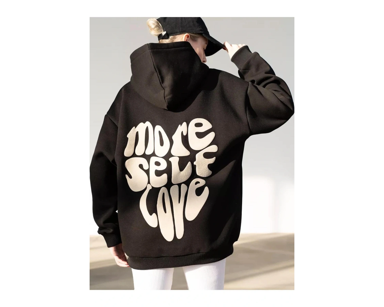 Unisex More Self Love Sweatshirt Siyah