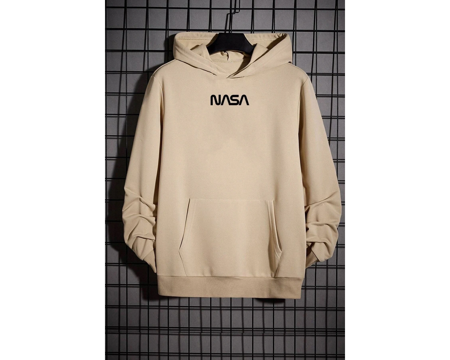 Unisex Nasa Baskılı Sweatshirt KPP-Siyah-NS(Yazı)