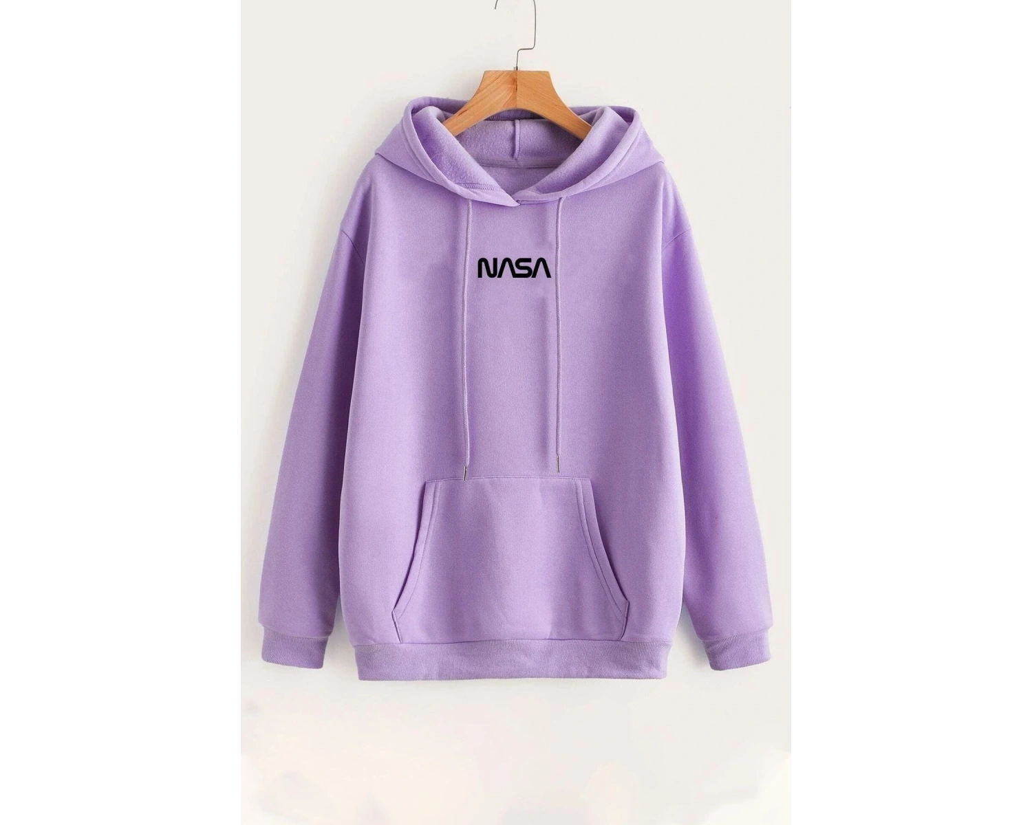 Unisex Nasa Baskılı Sweatshirt KPP-Siyah-NS(Yazı)