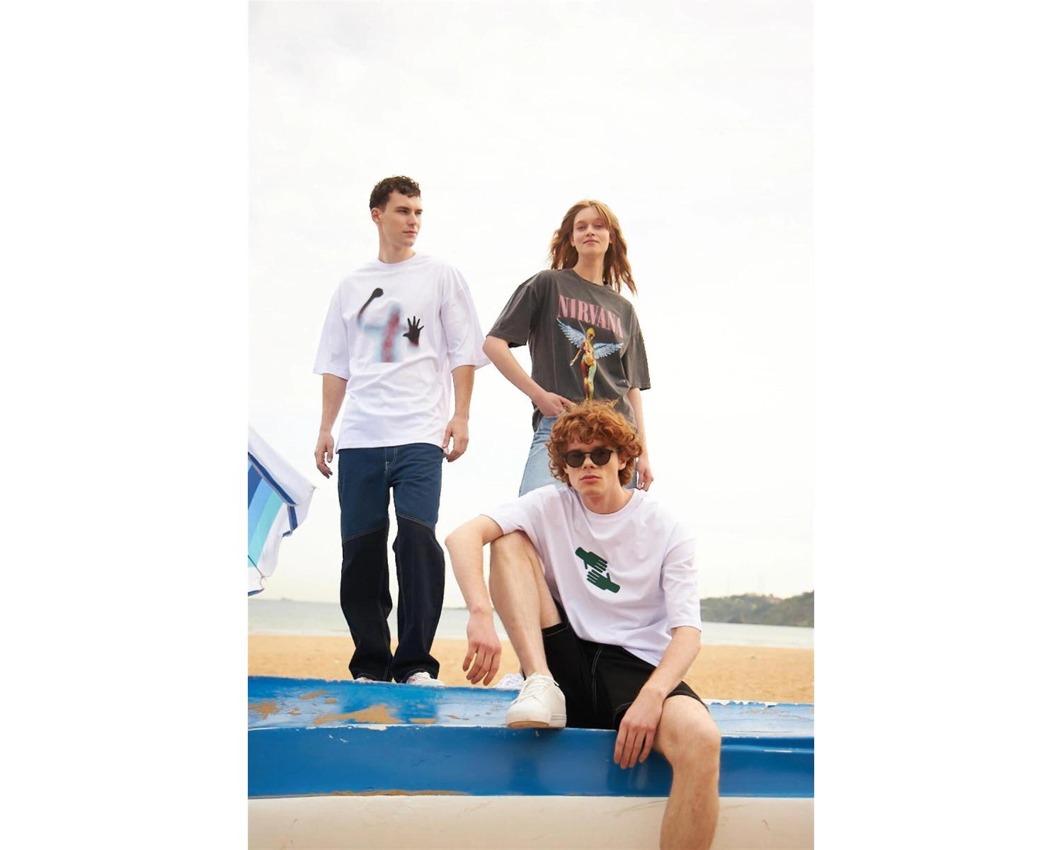 Unisex Nice To Meet You Tshirt Beyaz