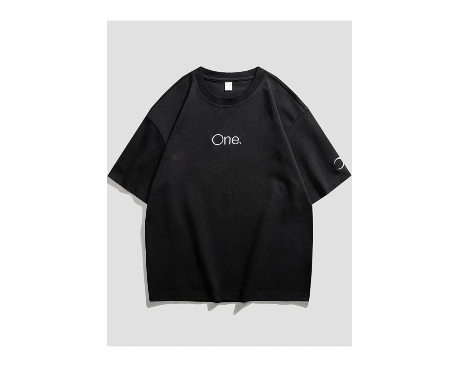 Unisex One Kol Hilal Baskılı Oversize %100 Pamuk