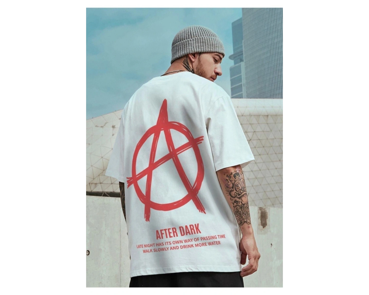 Unisex Örme After Dark Baskılı