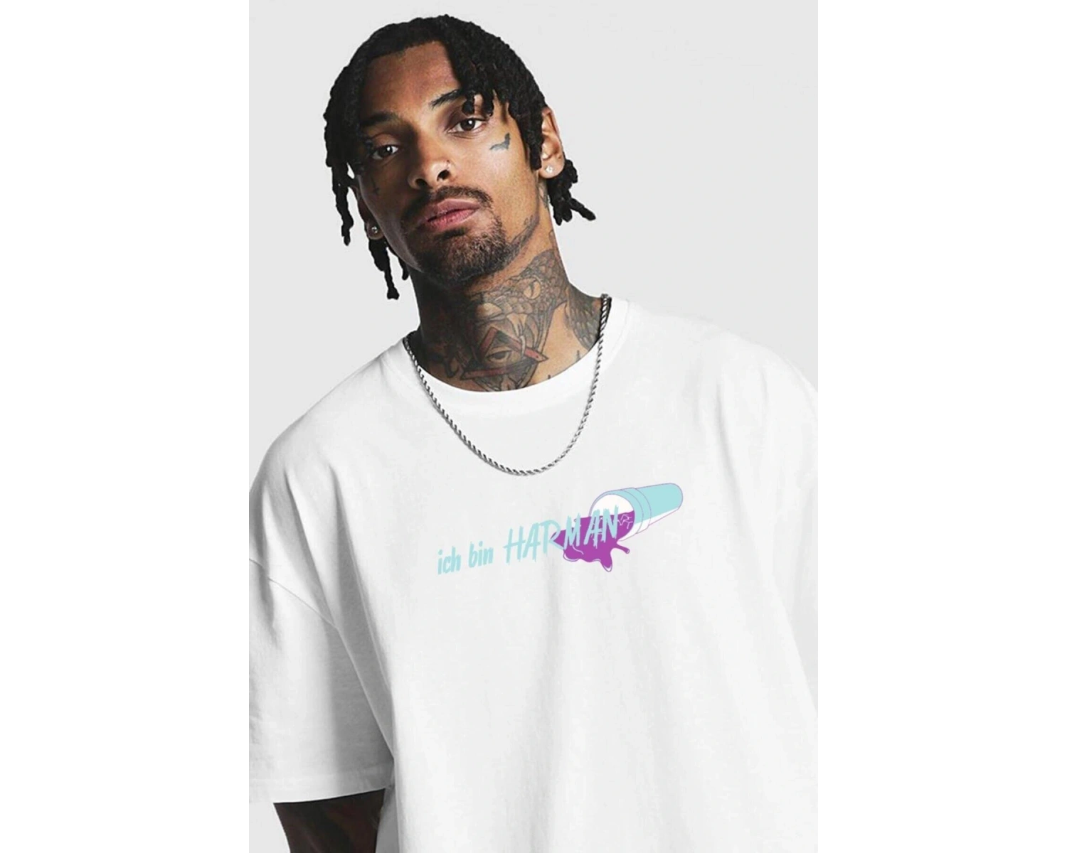 Unisex Oversize Harman Bisiklet Yaka