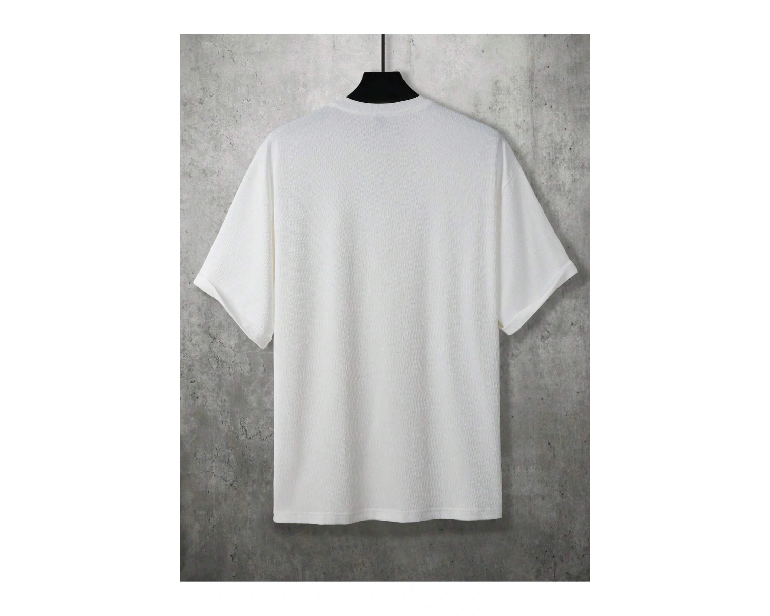 Unisex Oversize Kalıp Mektup Grafik Damla Omuz Harajuku Style