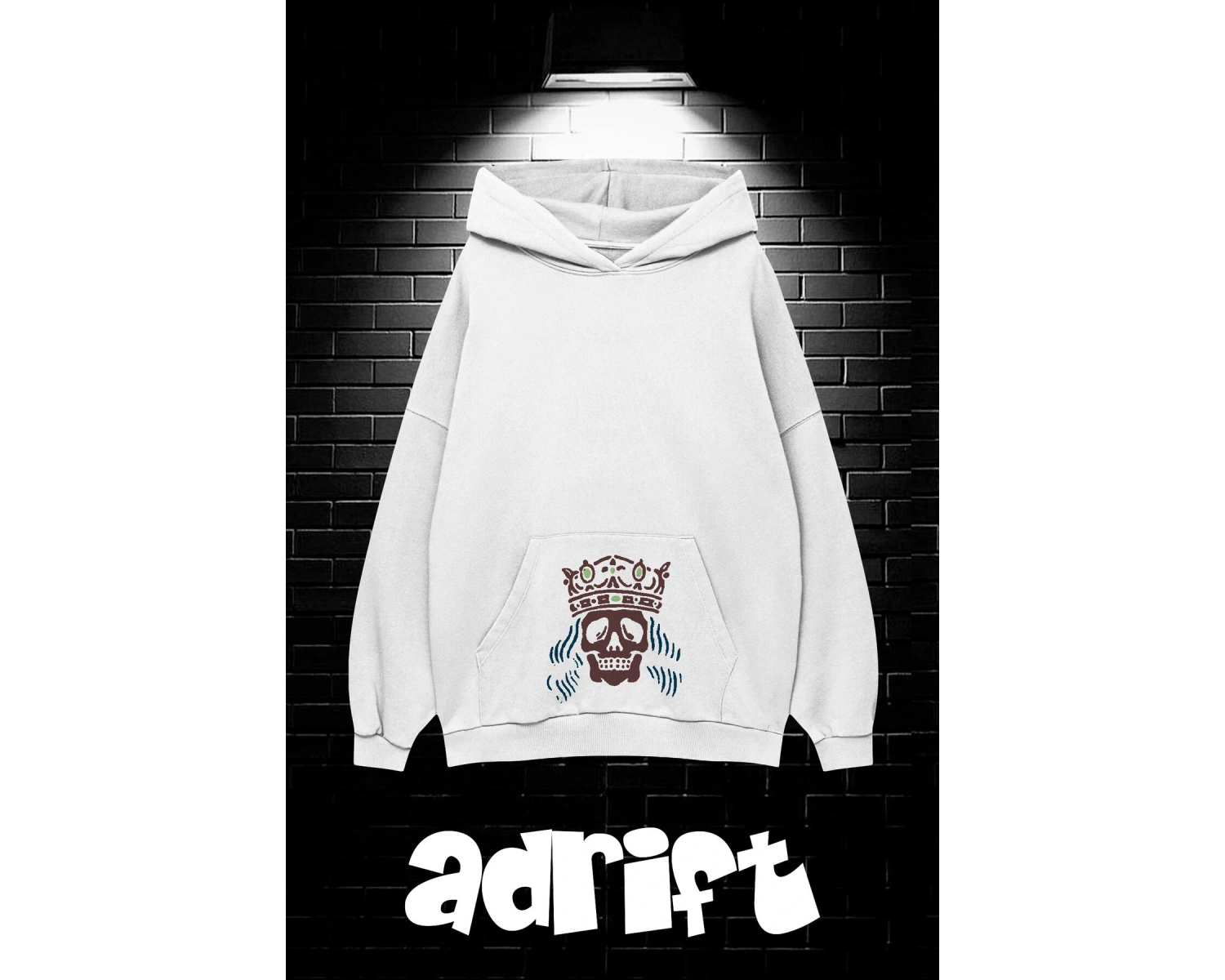 Unisex Oversize Kapüşonlu Kanguru Cepli Get High Stay High Baskılı Sweatshirt Hoodie Beyaz