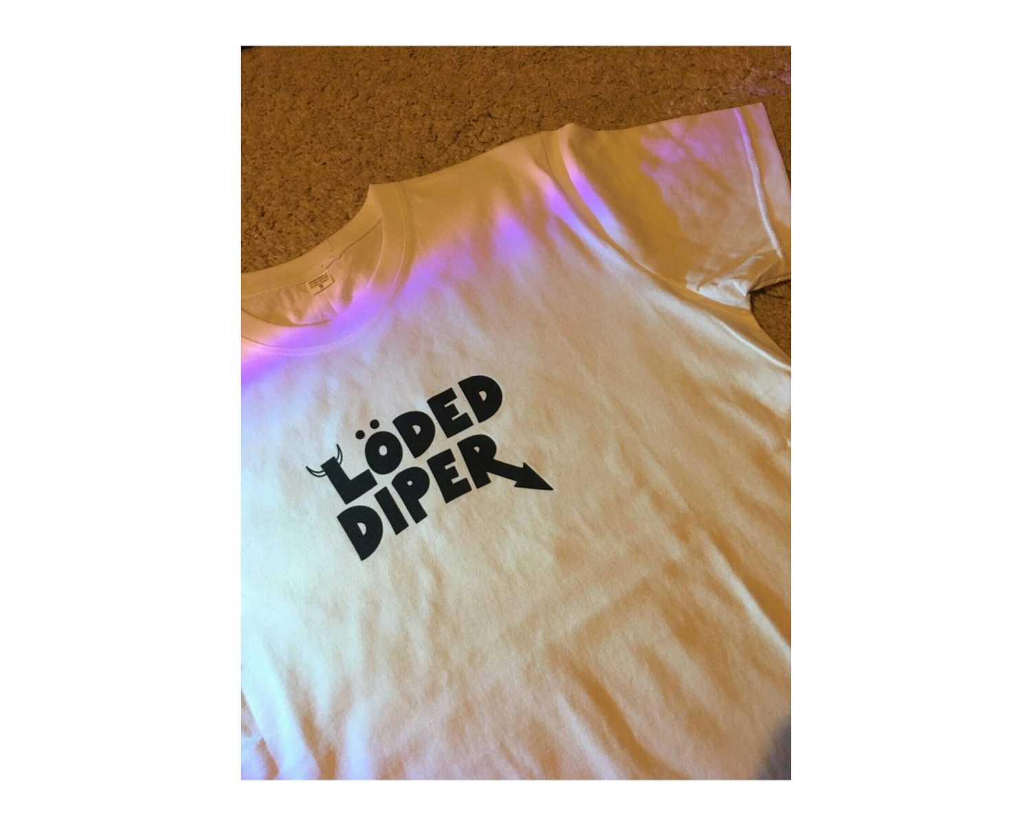 Unisex Oversize Löded Diper Tshirt