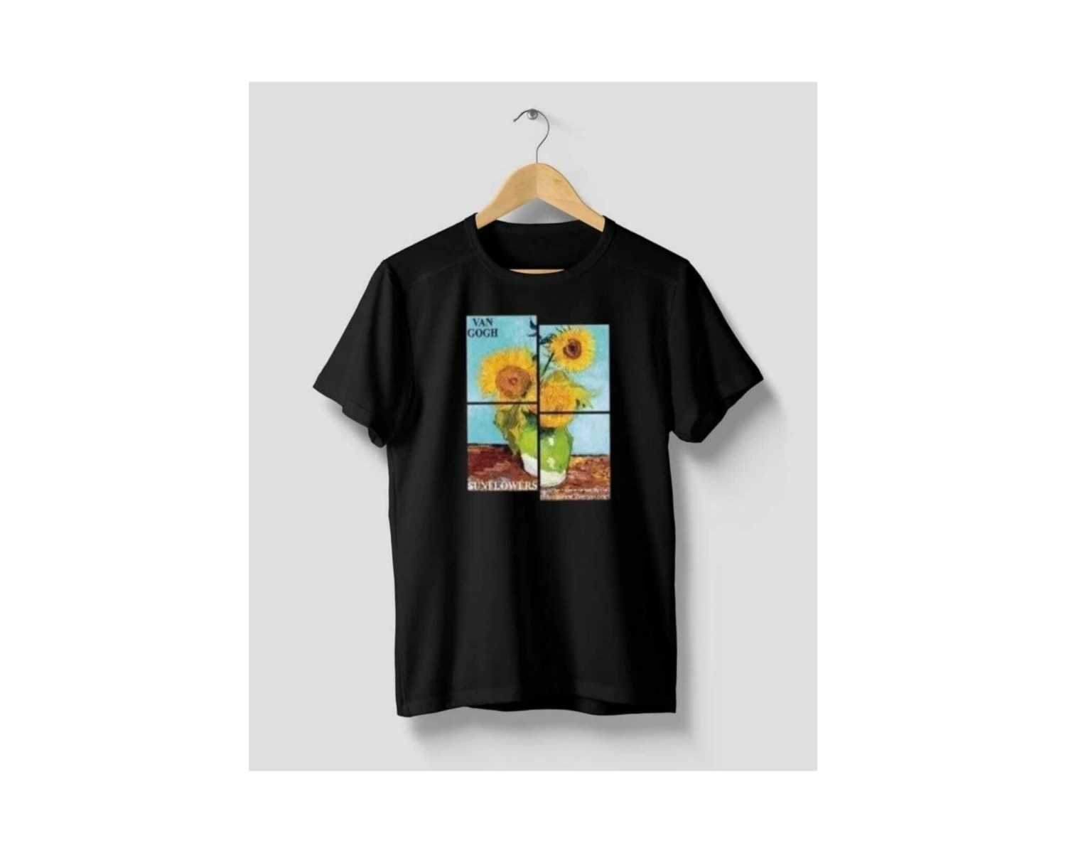 Unısex Oversıze Pamuklu Baskılı Siyah Beyaz Indigo Renk T-shirt