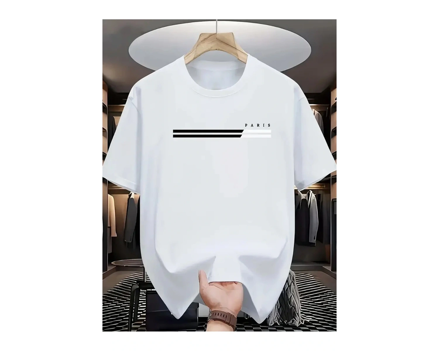 Unisex Paris Baskılı Oversize %100 Pamuk