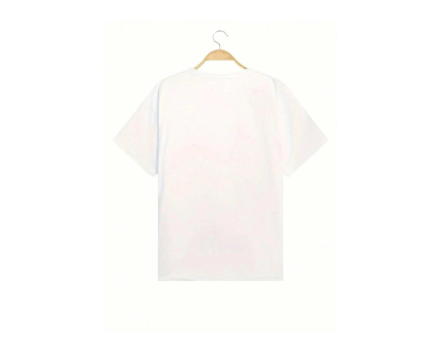 Unisex Paris Çizgi Baskılı Oversize %100 Pamuk