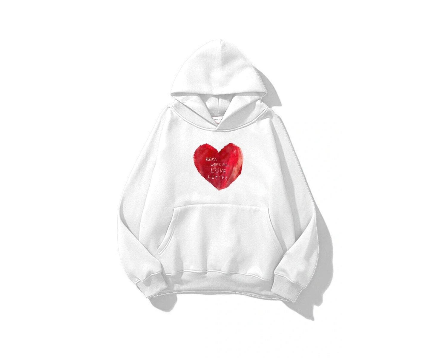 Unisex Please Write Me a Love Letter Sweatshirt Beyaz