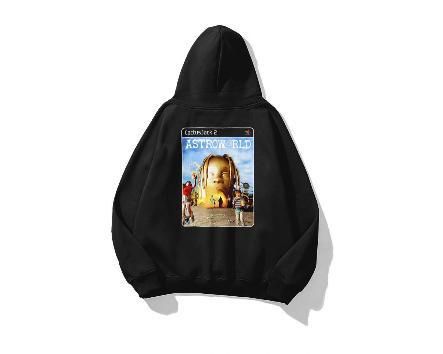 Unisex Ps2 Astroworld Sweatshirt Siyah