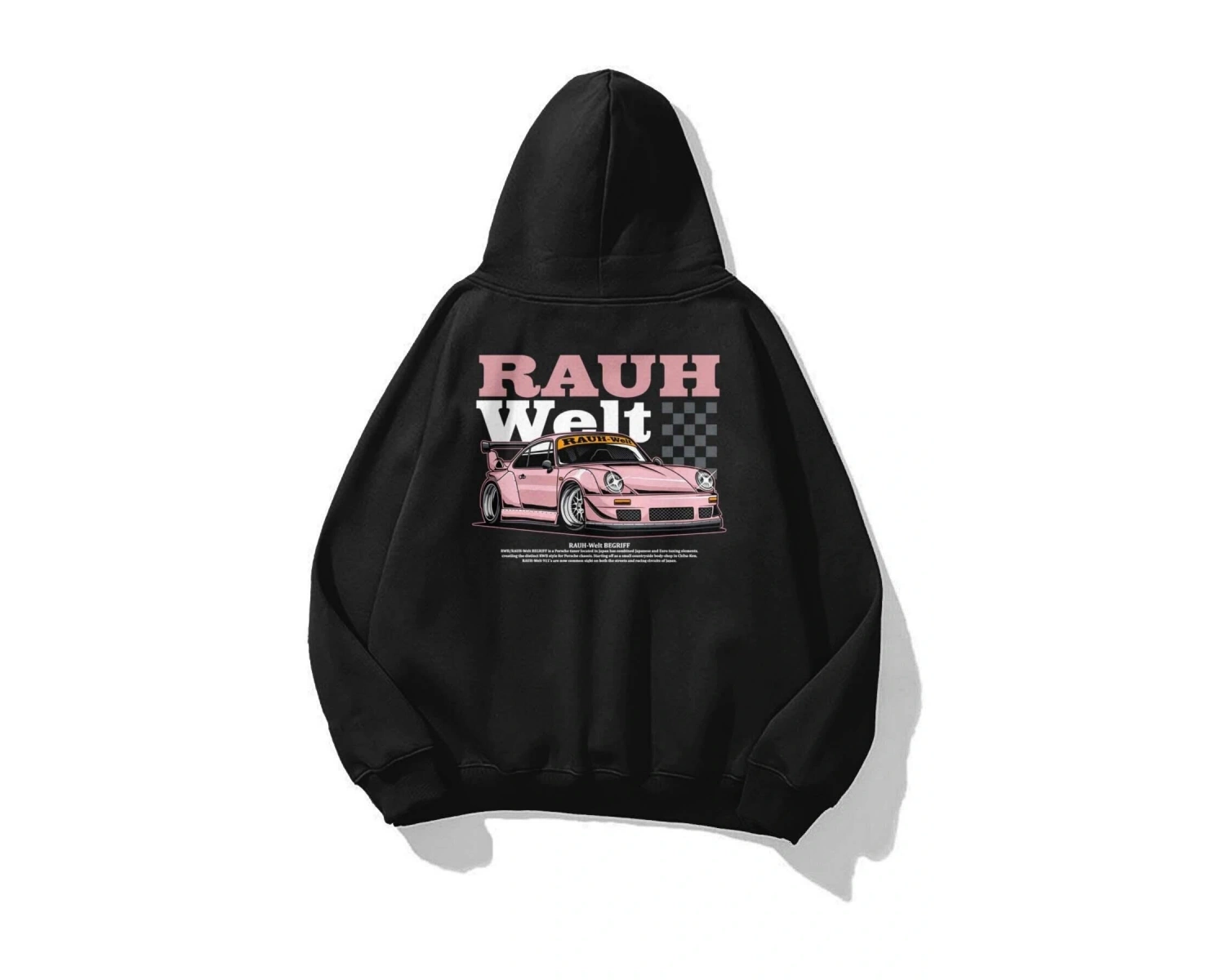 Unisex Rauh Welt Sweatshirt Siyah