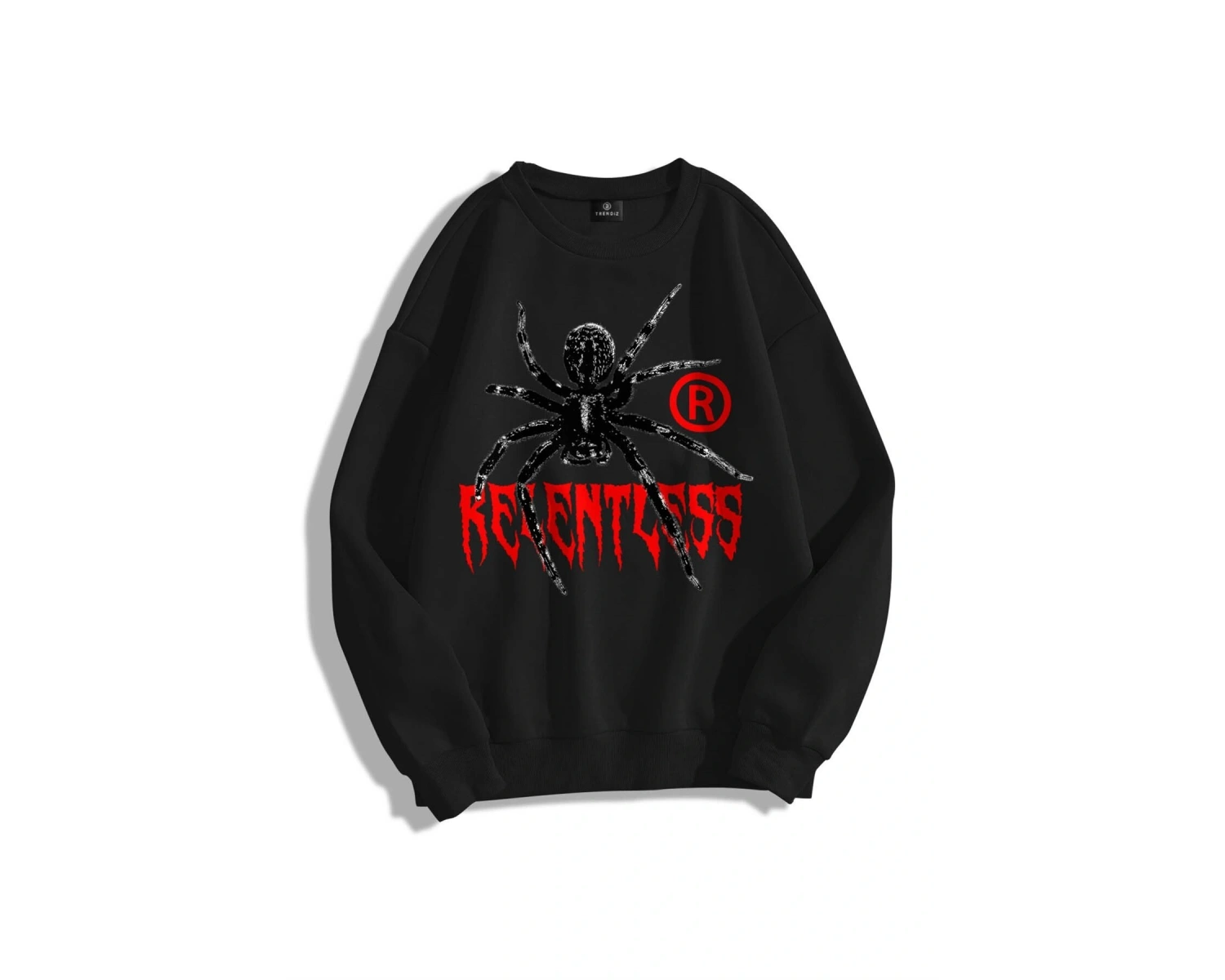 Unisex Relentless Bisiklet Yaka Sweatshirt Hoodie Siyah