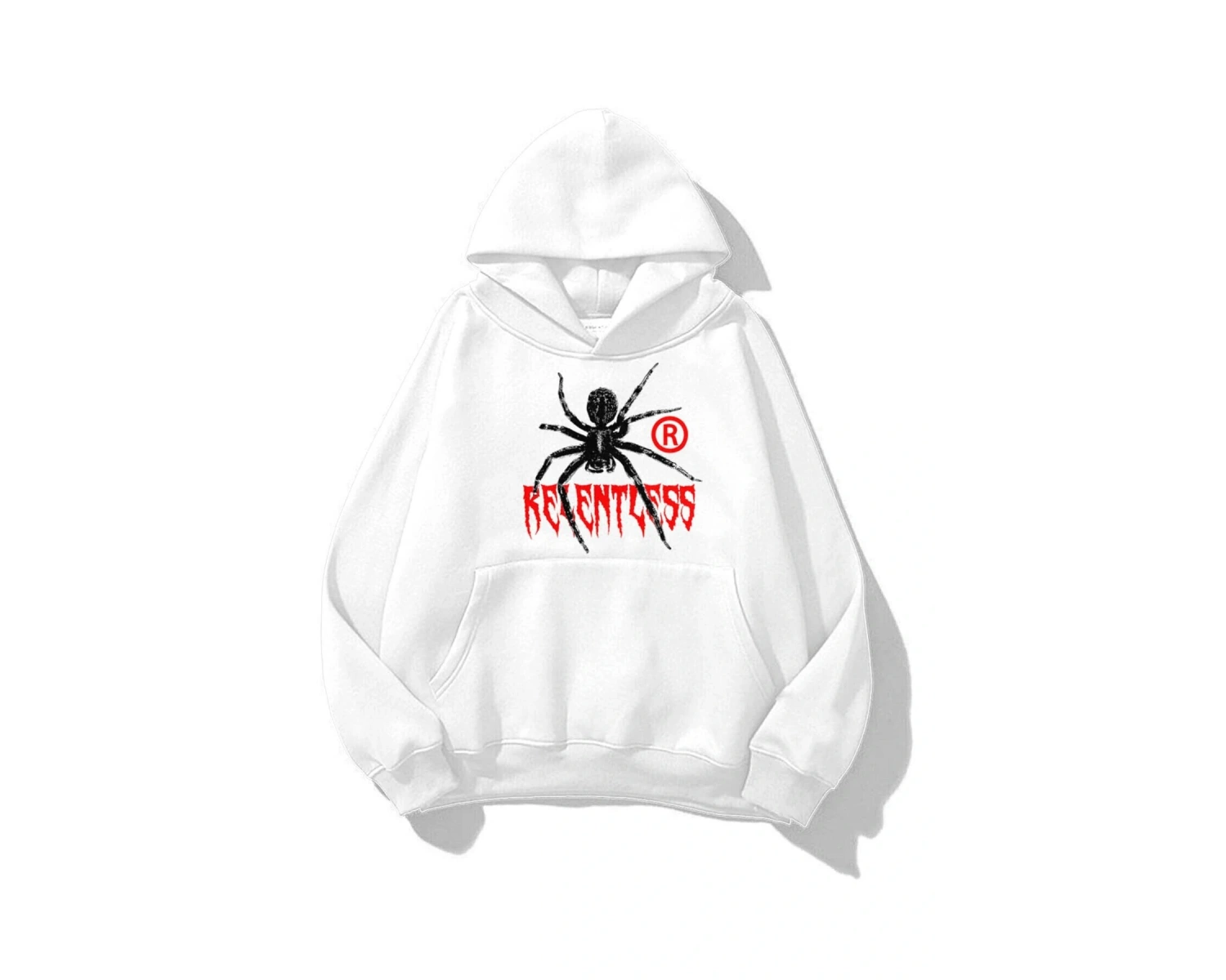 Unisex Relentless Sweatshirt Hoodie Beyaz