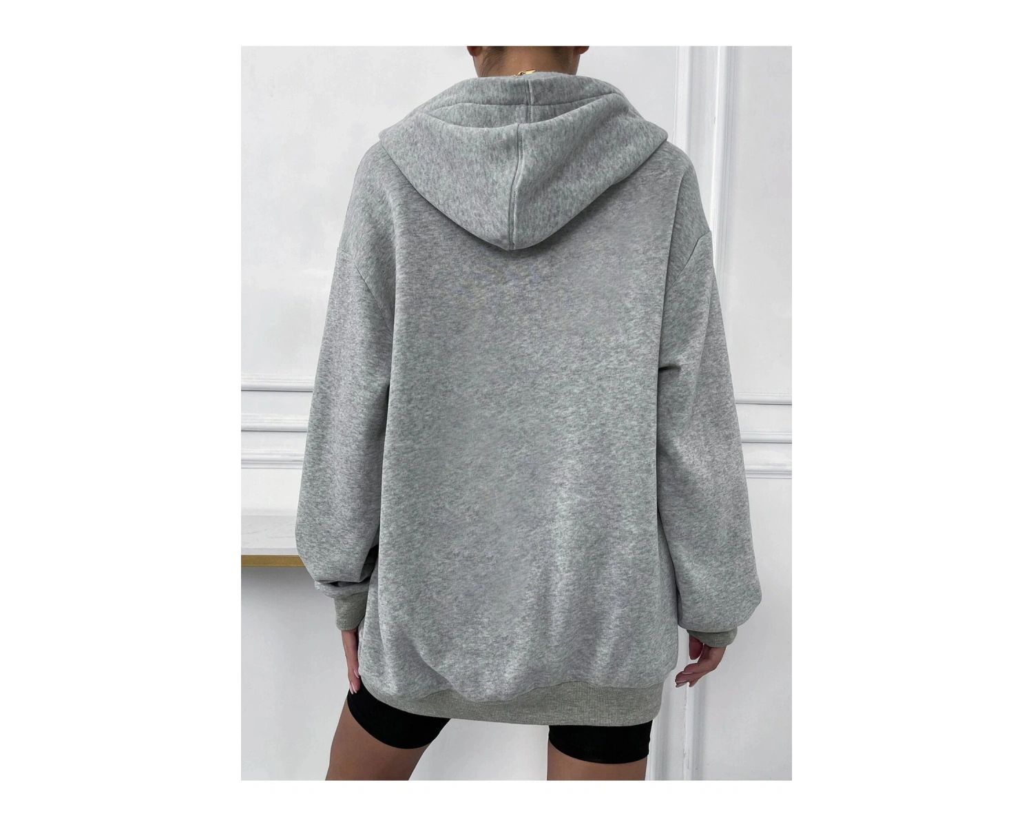 Unisex Renkli Oversize Kapüşonlu Fermuarlı Hırka