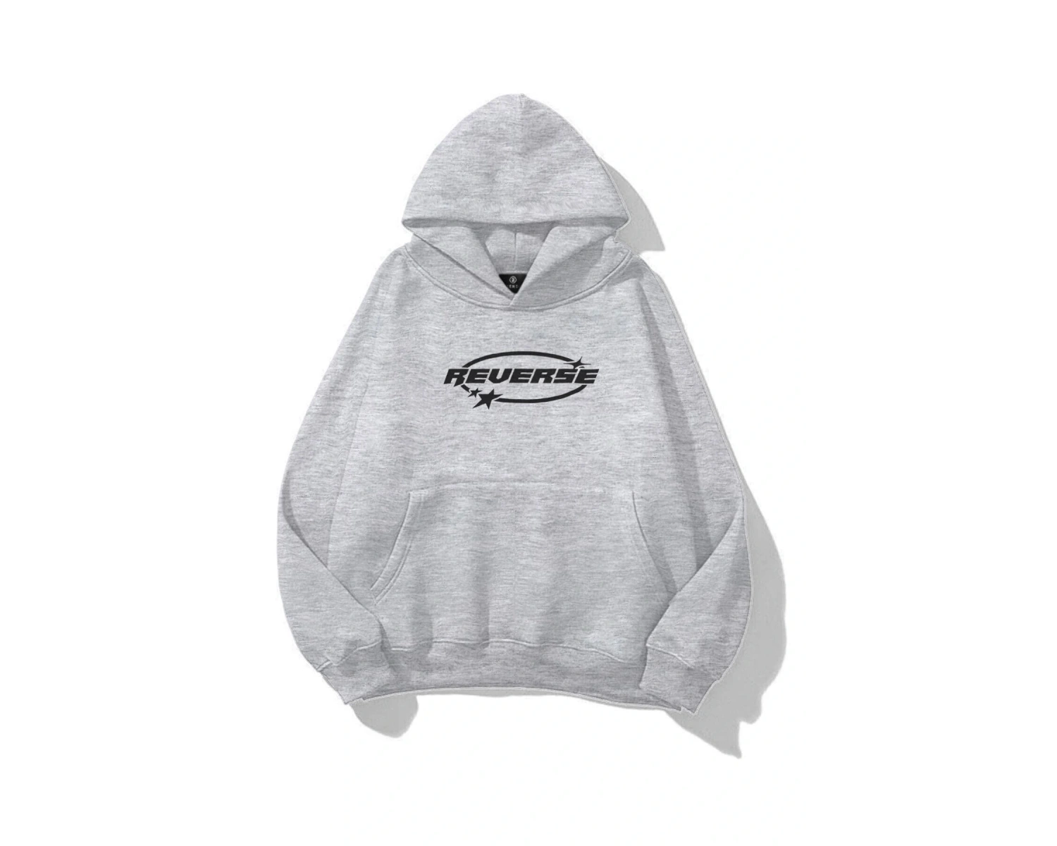 Unisex Reverse Taş Baskılı Sweatshirt Beyaz