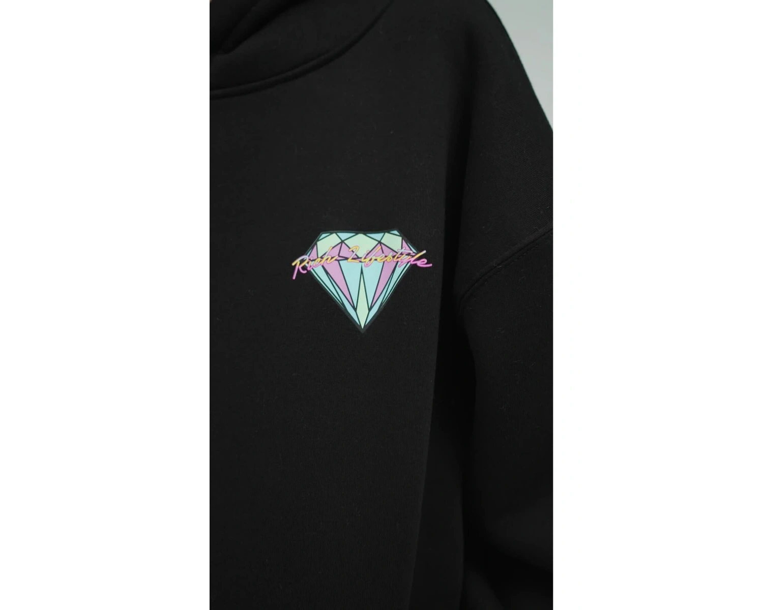 Unisex Rich Lifestyle Sweatshirt Hoodie Siyah