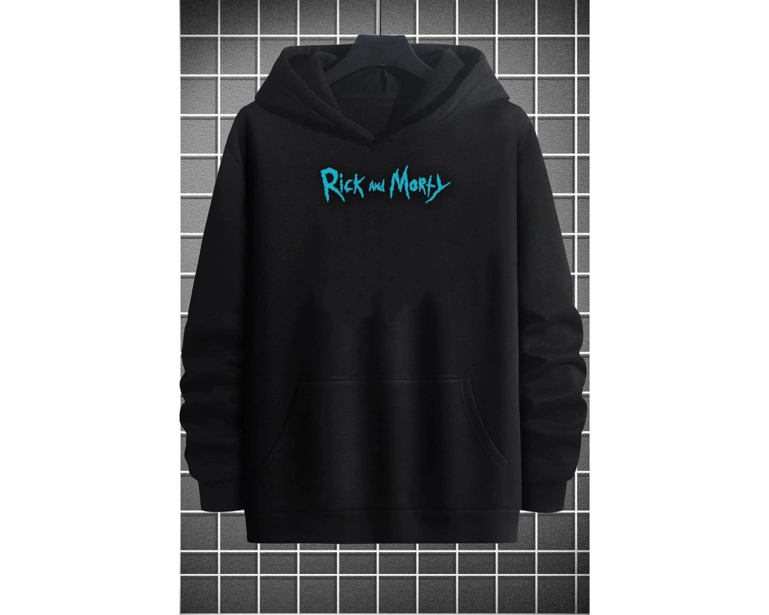 Unisex Rick And Morty Baskılı Sweatshirt TY-siyah-rickmorty