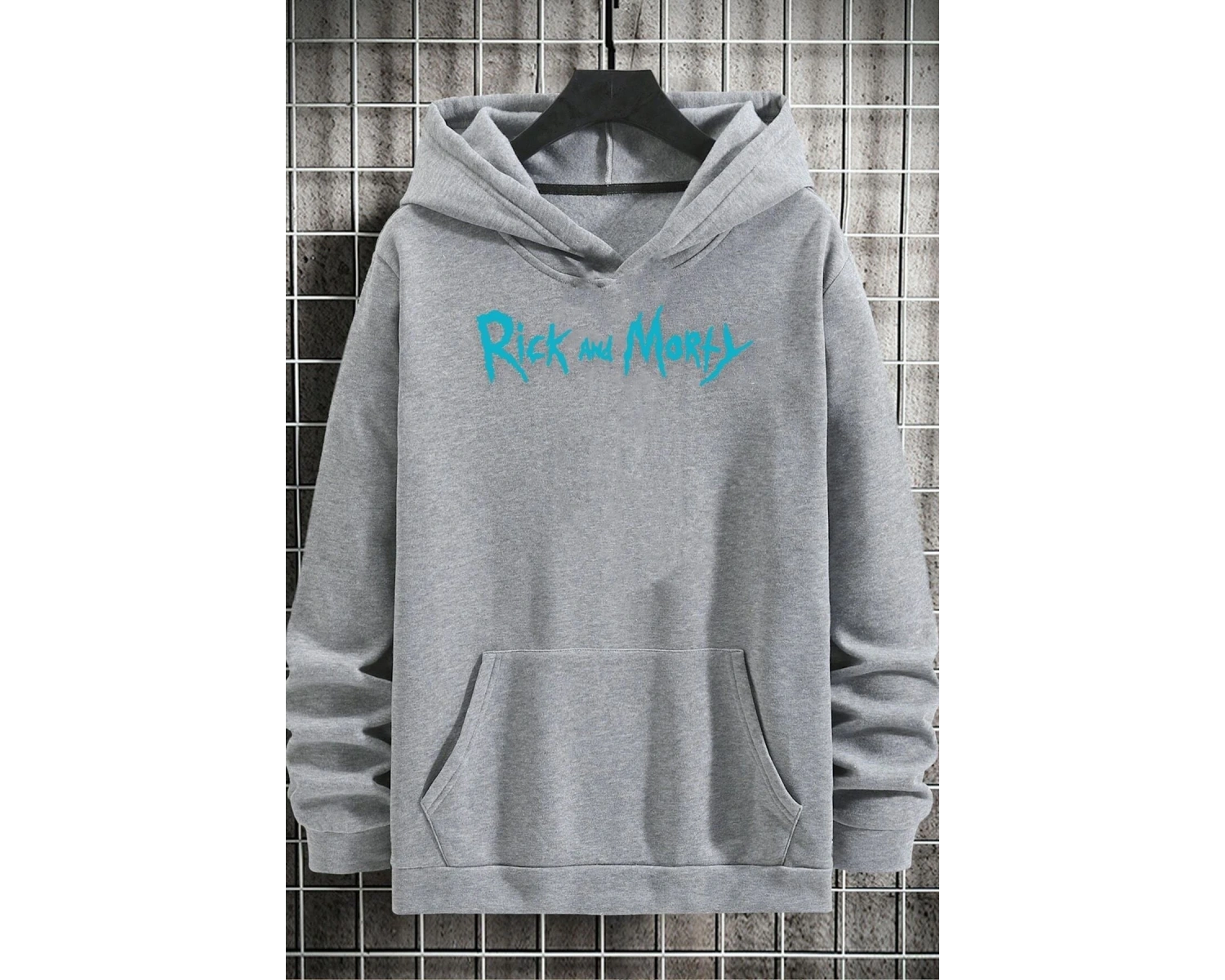 Unisex Rick And Morty Baskılı Sweatshirt TY-siyah-rickmorty