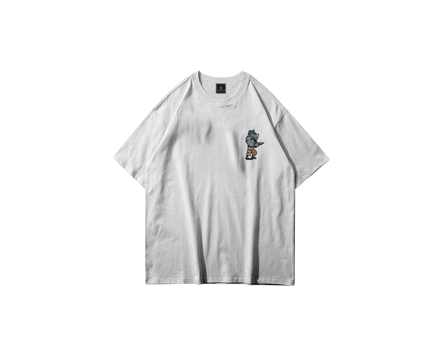 Unisex Rocksteady Ninja Turtles Beyaz Tshirt