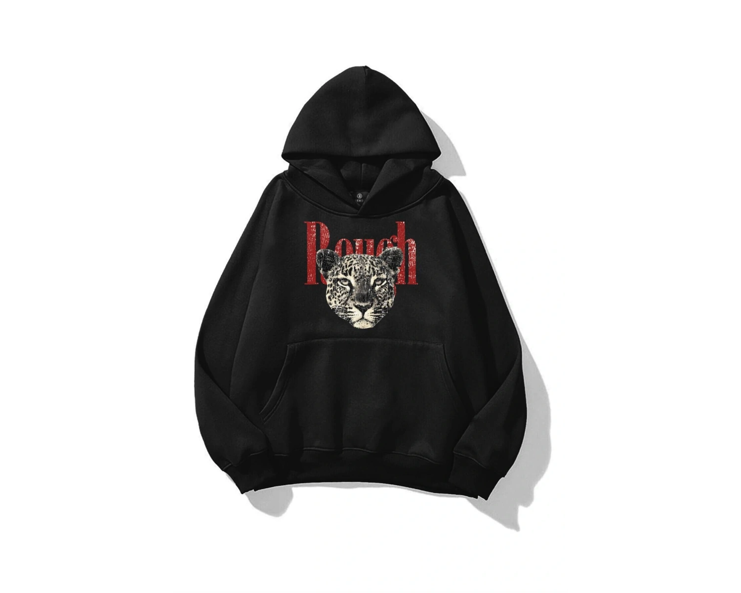 Unisex Rough Leopar Sweatshirt Siyah
