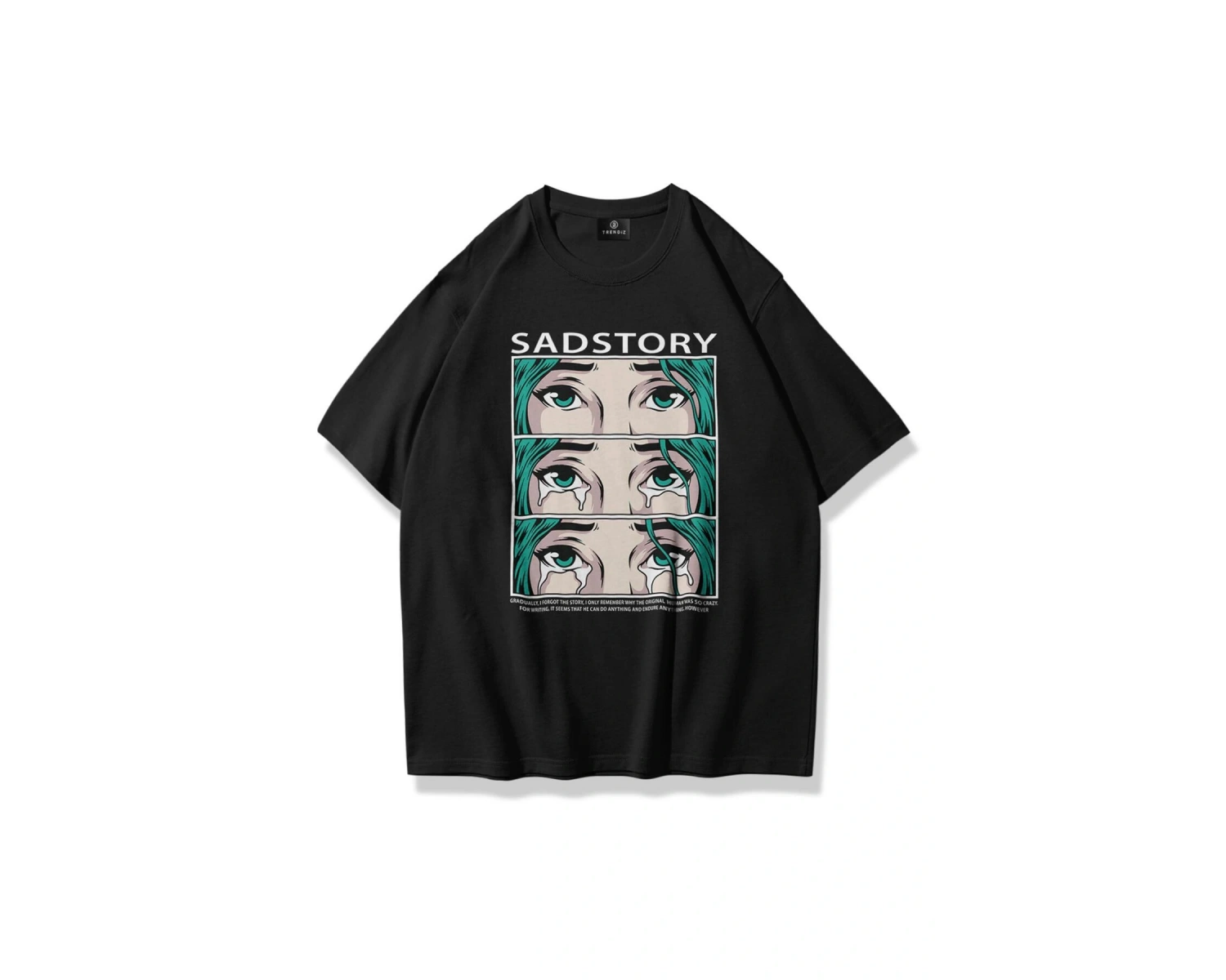 Unisex Sad Story Tshirt Siyah