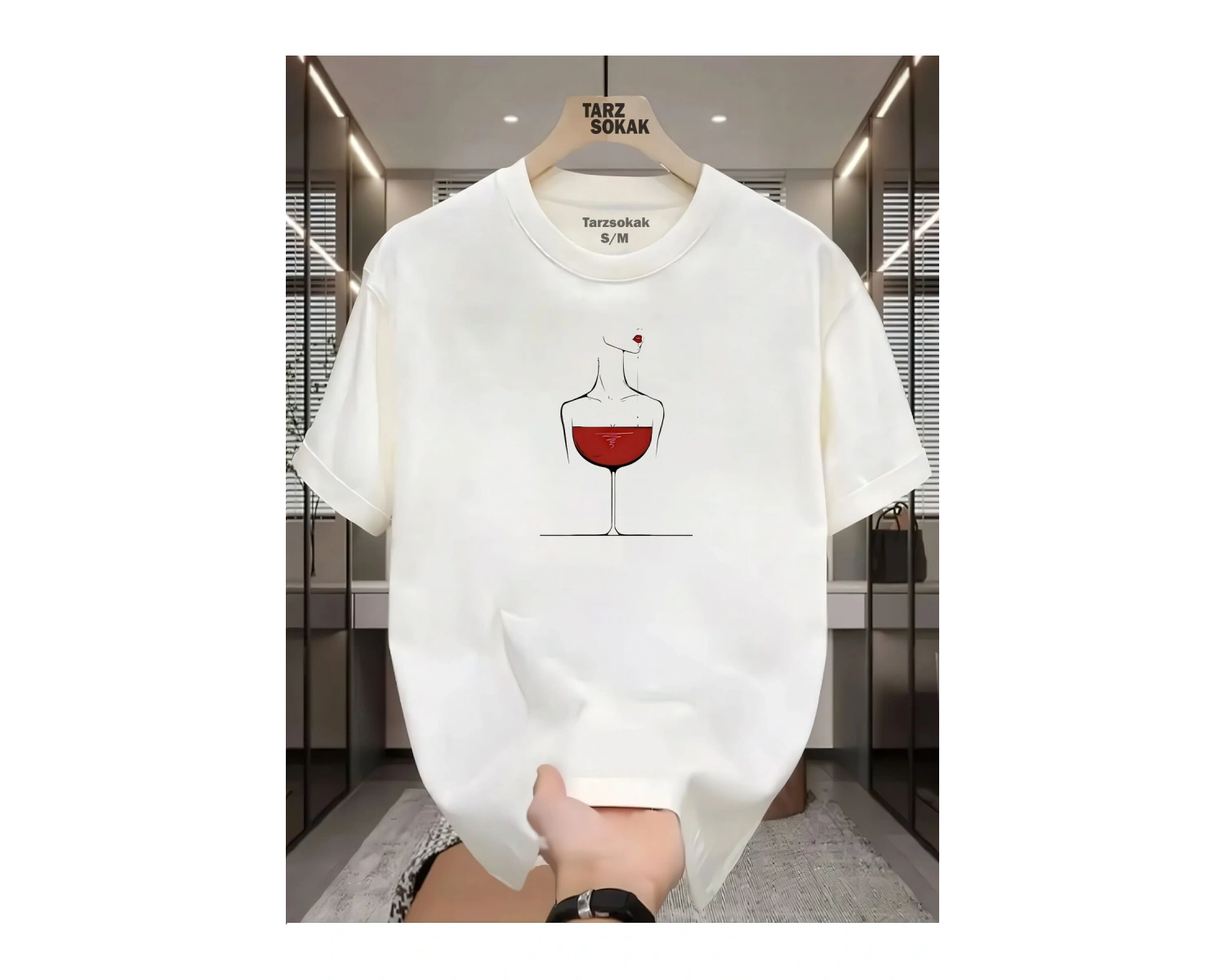 UNİSEX Şarap ve Kadın T-shirt