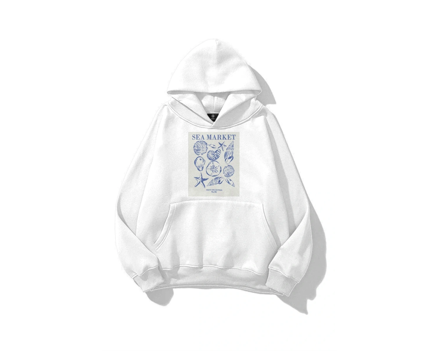 Unisex Sea Market Sweatshirt Beyaz