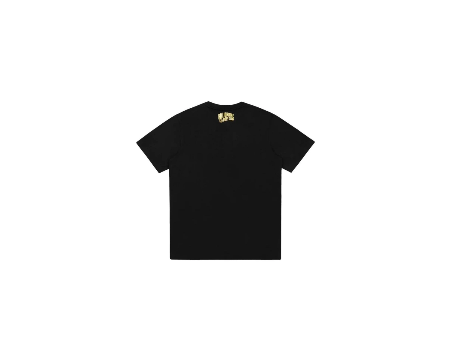 Unisex Siyah Ananas Baskılı Bisiklet Yaka Tshirt