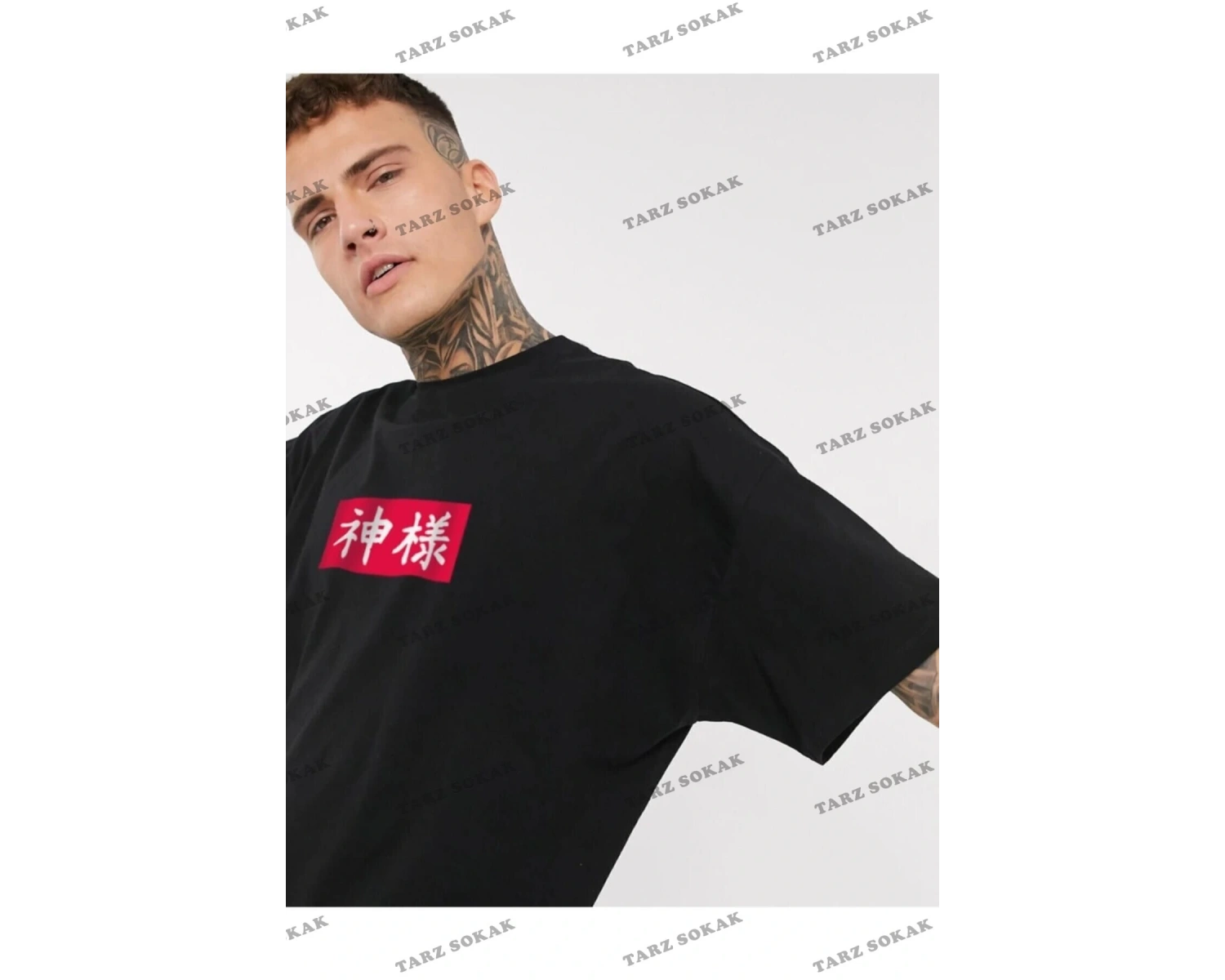 Unisex Siyah Chinesebox Oversize